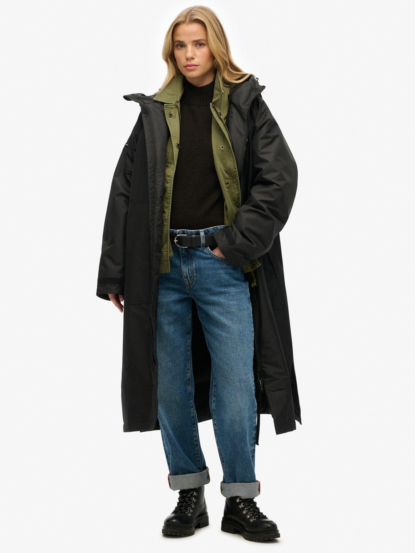  image of superdry-hooded-robe-black