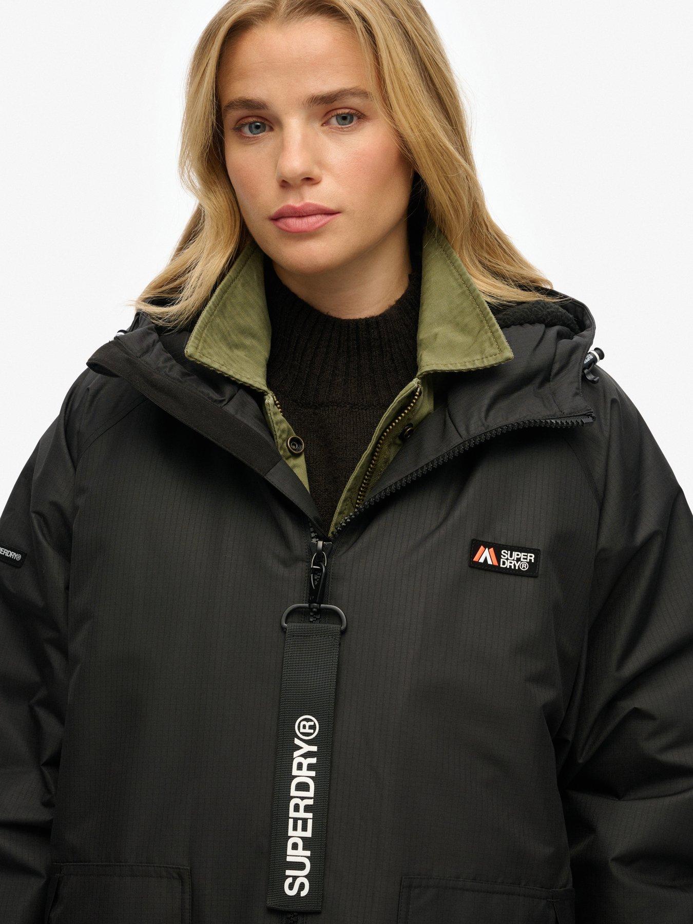  image of superdry-hooded-robe-black