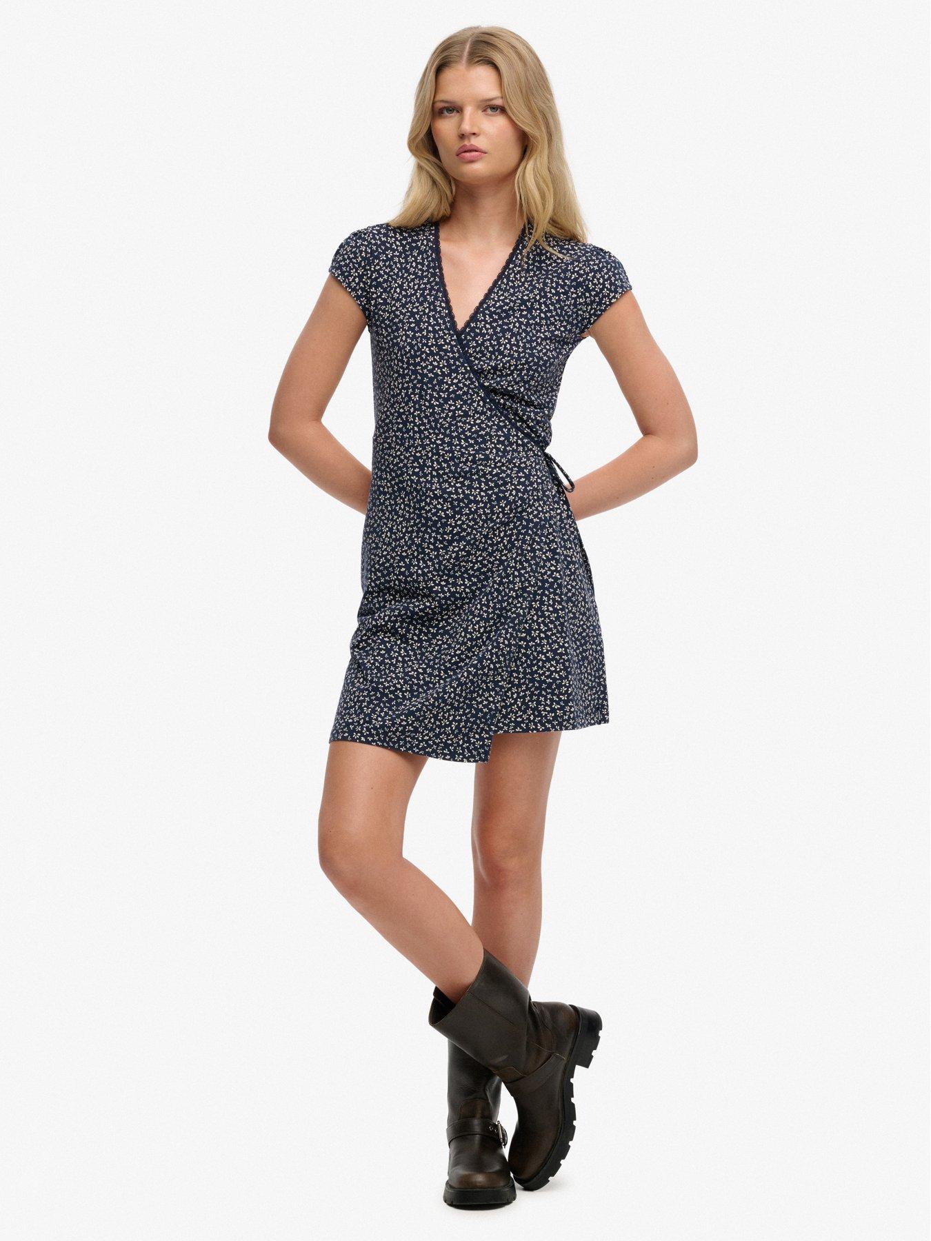 Image 3 of 6 of Superdry Athletic Essential Wrap Dress