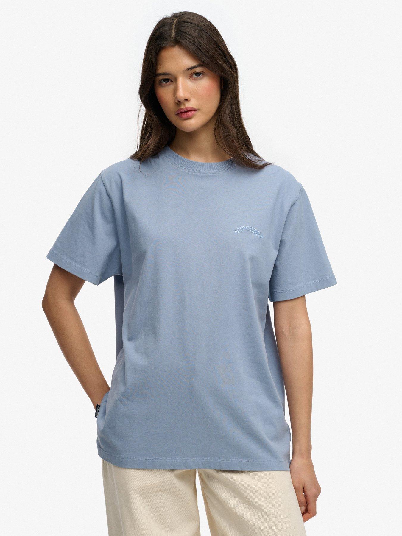 Image 1 of 6 of Superdry Essential Logo Loose T-Shirt - Blue