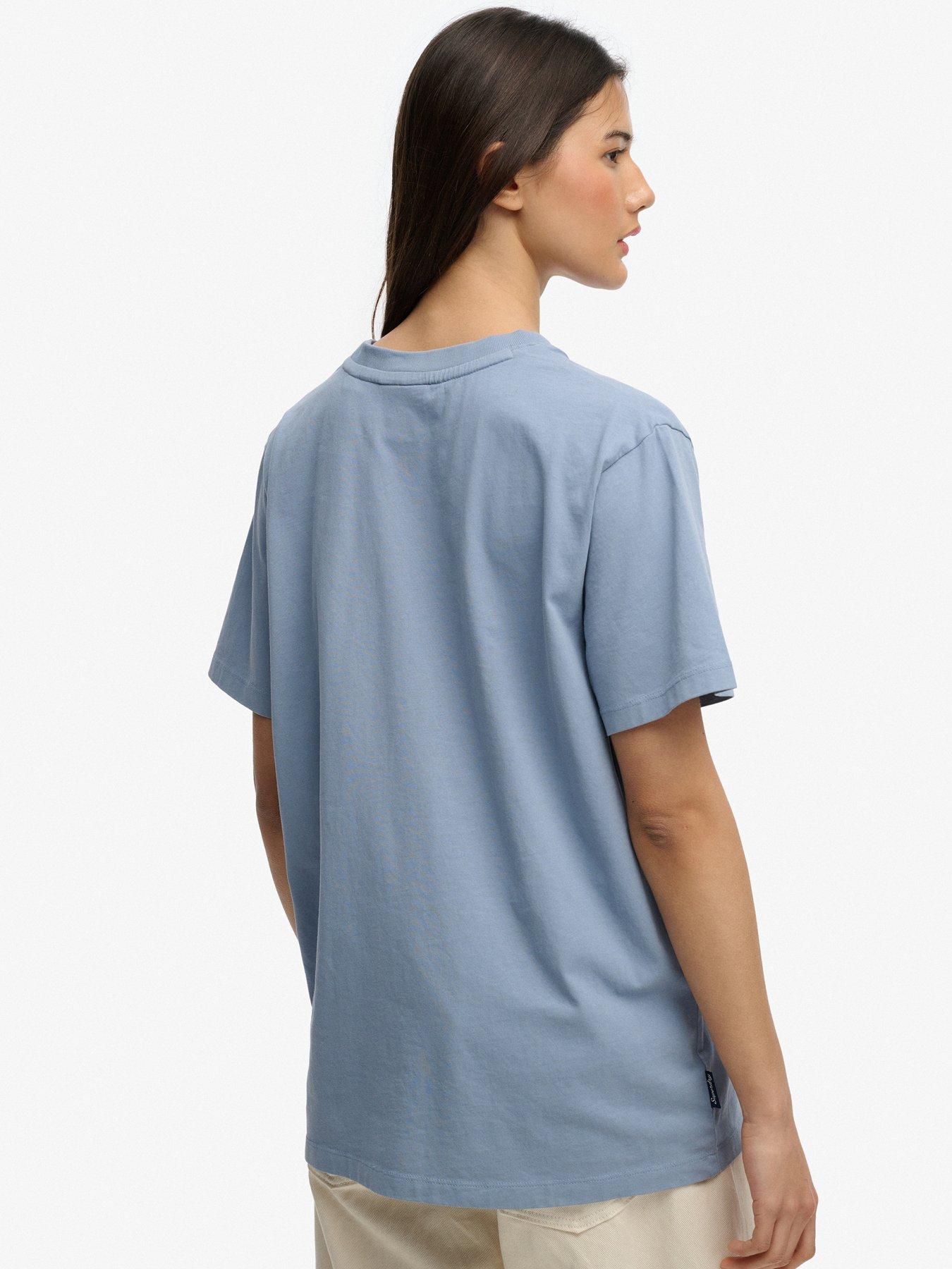 Image 2 of 6 of Superdry Essential Logo Loose T-Shirt - Blue