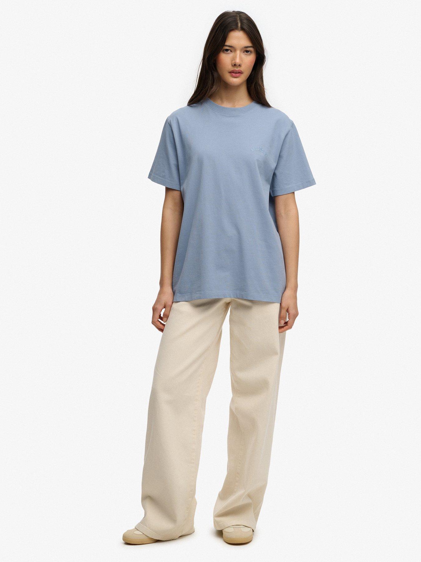 Image 3 of 6 of Superdry Essential Logo Loose T-Shirt - Blue