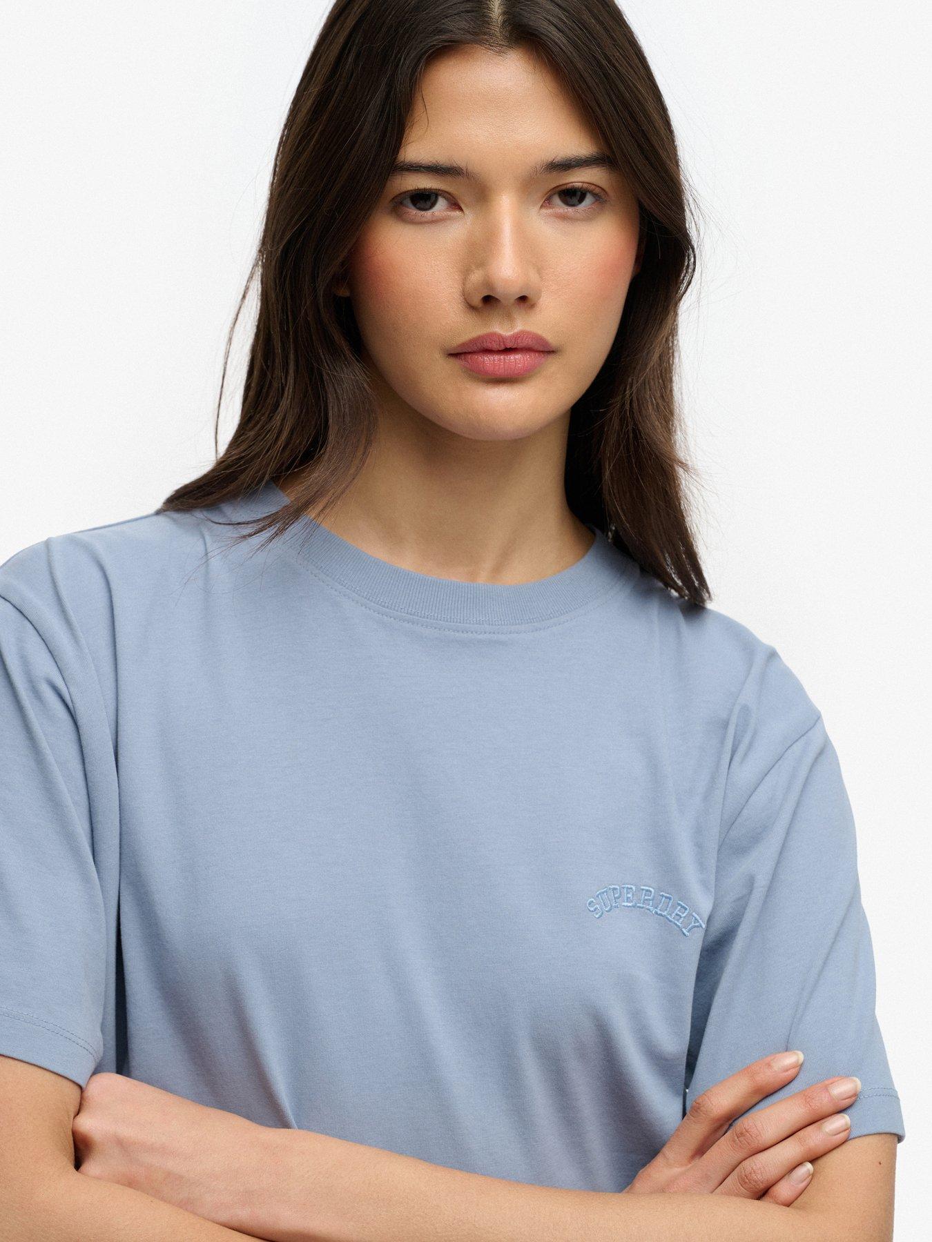 Image 4 of 6 of Superdry Essential Logo Loose T-Shirt - Blue