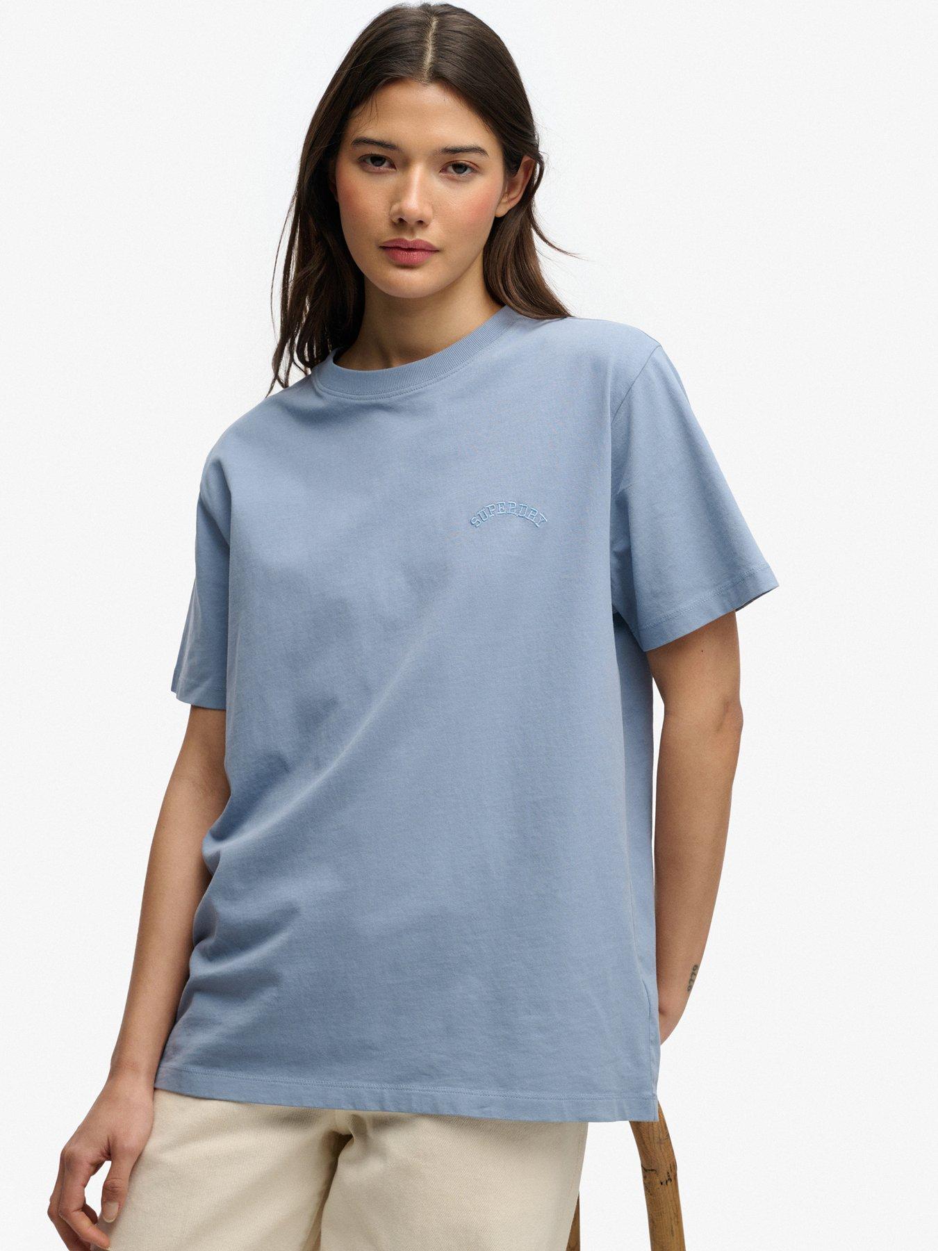 Image 5 of 6 of Superdry Essential Logo Loose T-Shirt - Blue