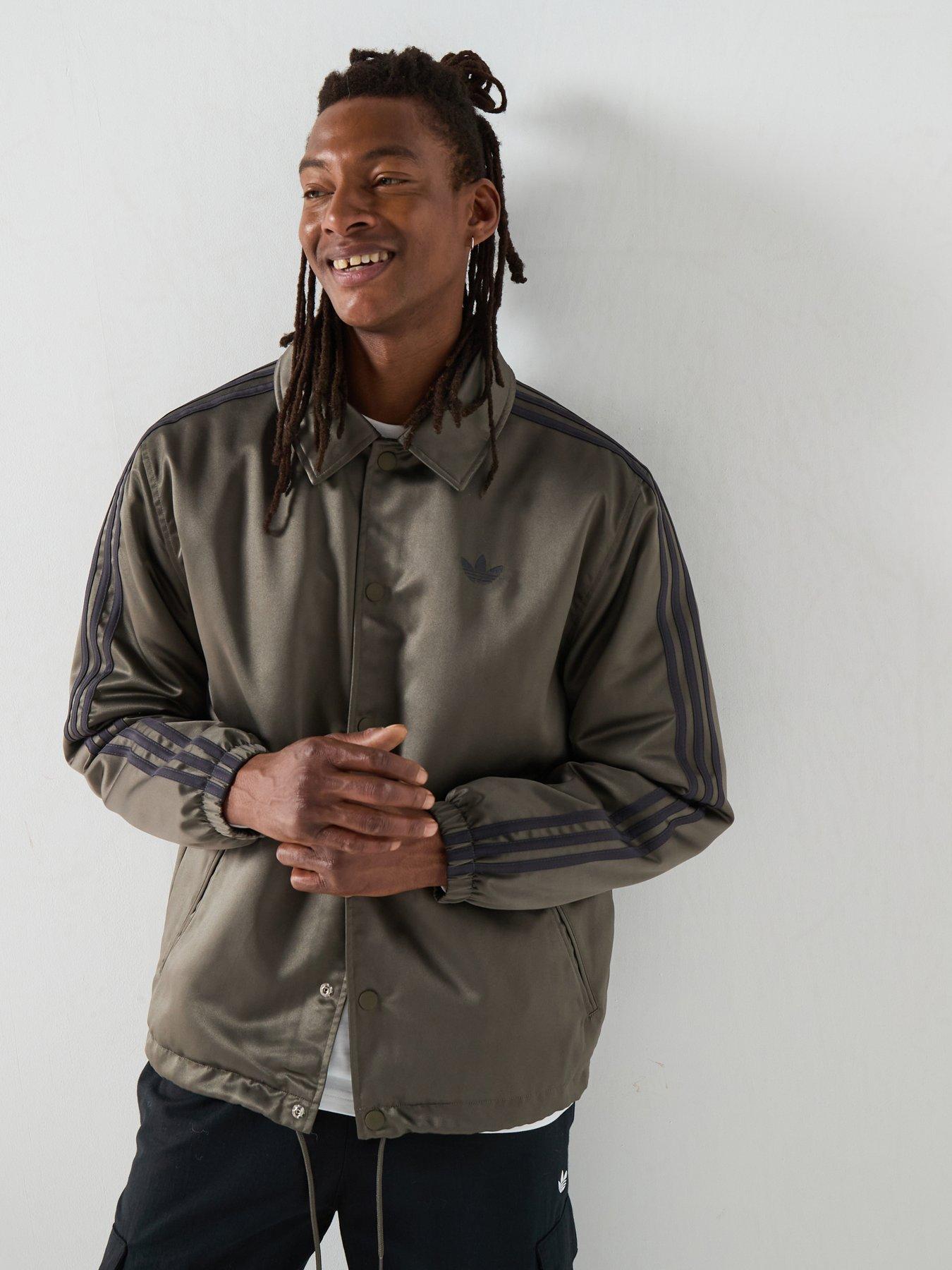 Image 1 of 6 of adidas Originals Mens 3 Stripe Jacket - Khaki