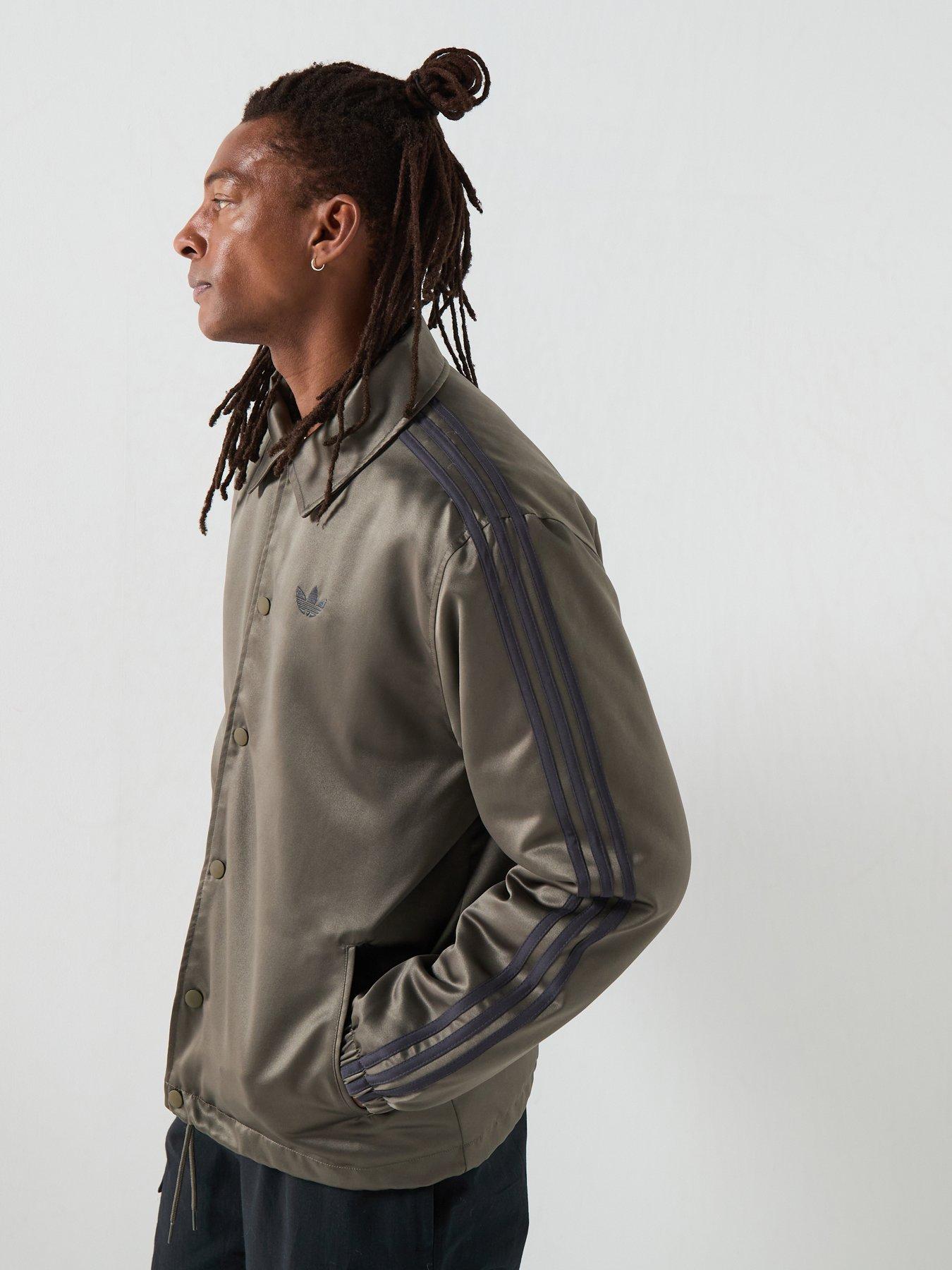 Image 6 of 6 of adidas Originals Mens 3 Stripe Jacket - Khaki