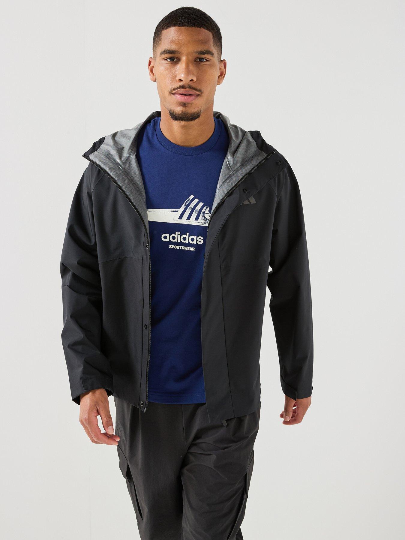 adidas Sportswear Mens Essentials Rain Jacket - Black