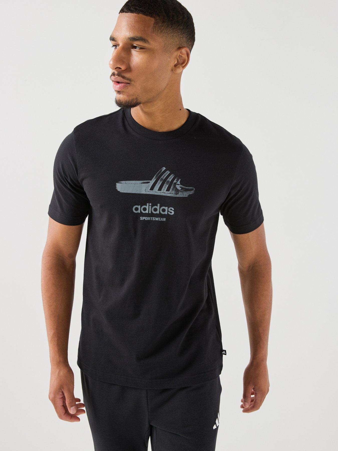 adidas Sportswear Mens Mens Graphic Tee - Black