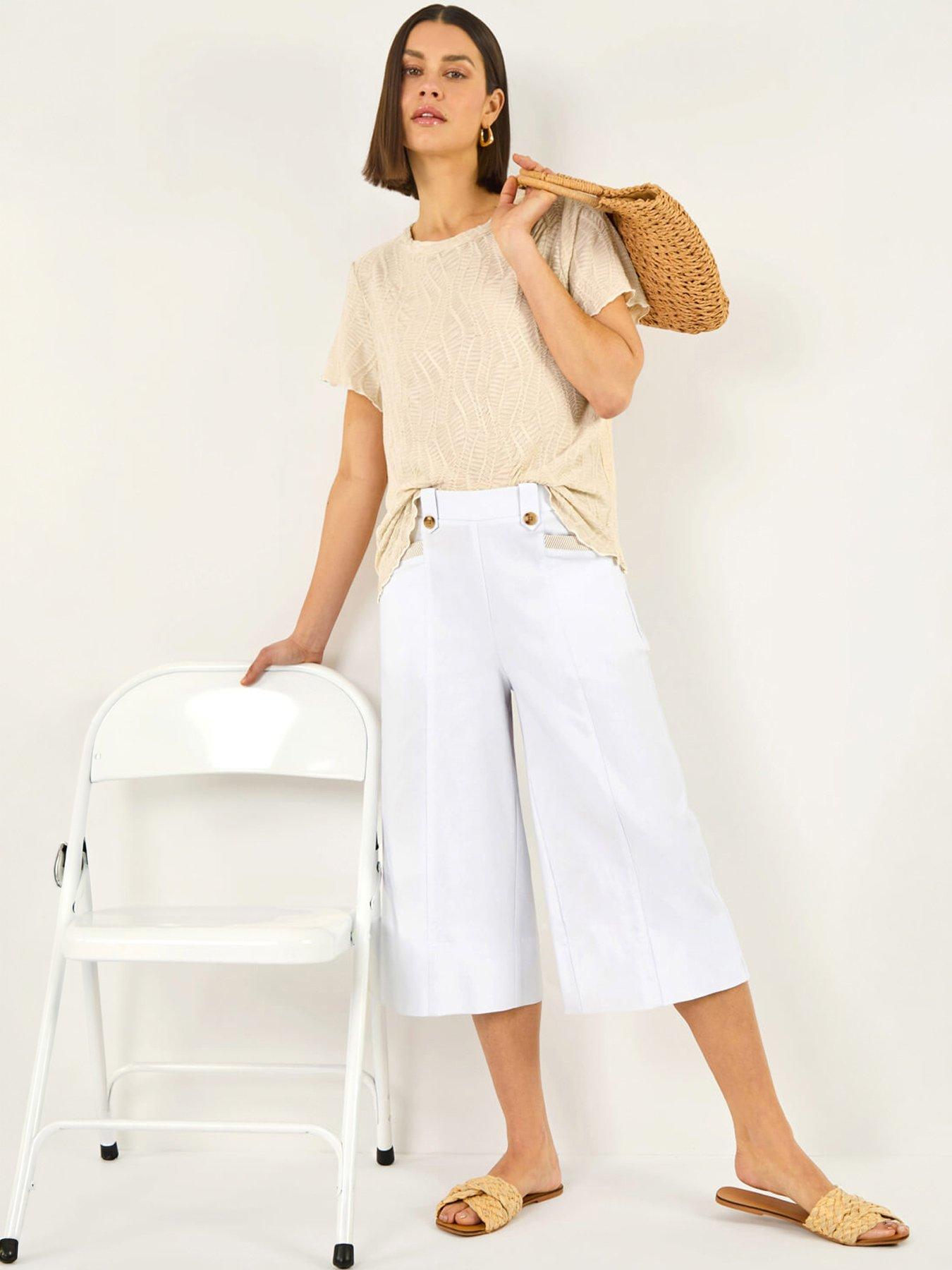 Image 3 of 5 of Roman Wide Hem Cropped Trouser