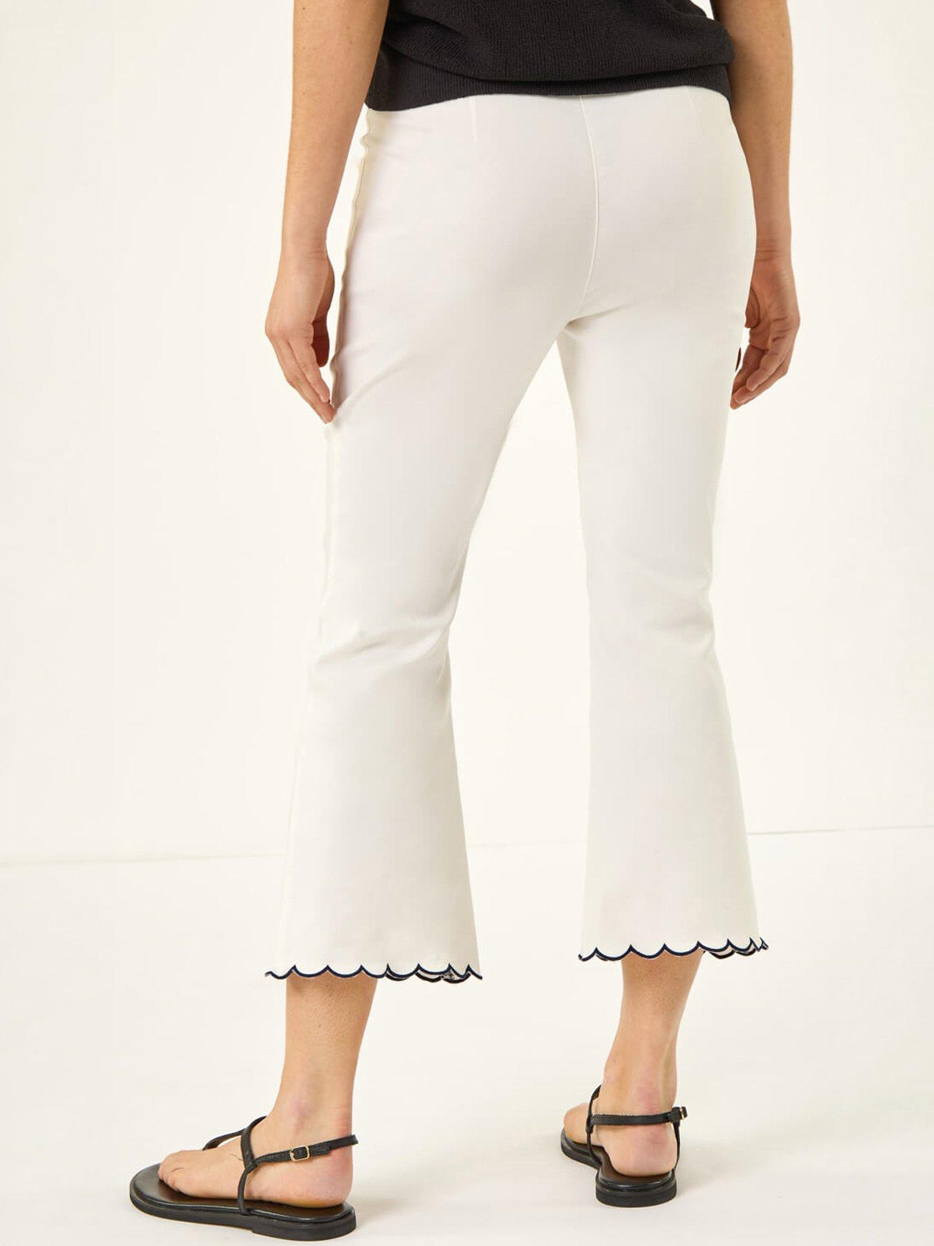 Image 2 of 5 of Roman Flared Stretch Cropped Trousers