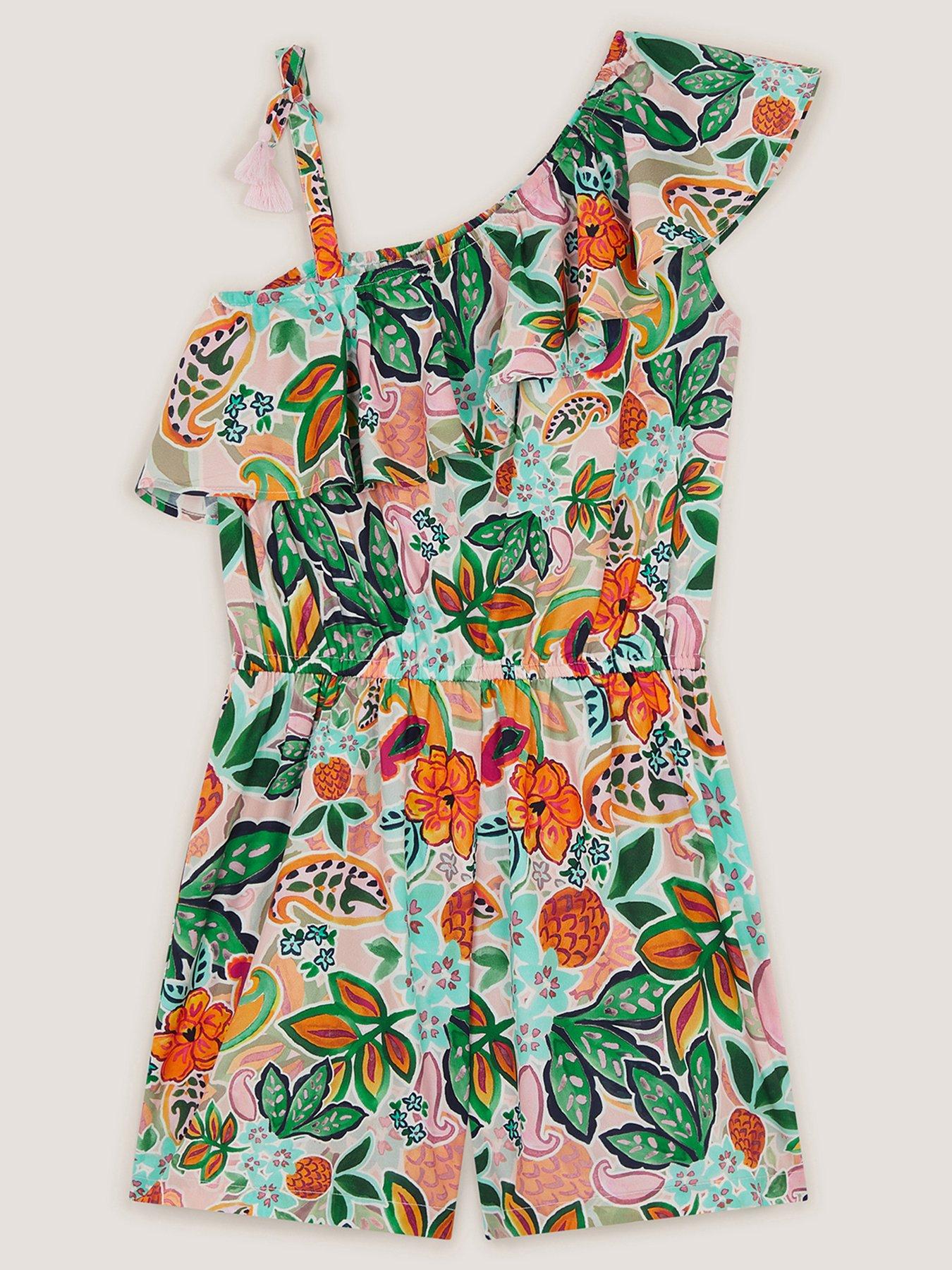 Monsoon Girls Tropical Playsuit - Multi