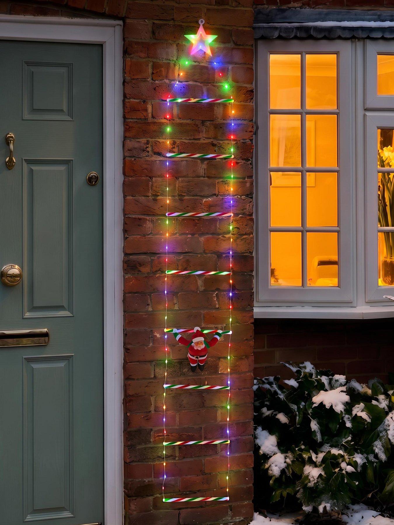Three Kings Santa's Ladder Indoor/Outdoor Christmas Light - Multi Coloured - 1.92 m