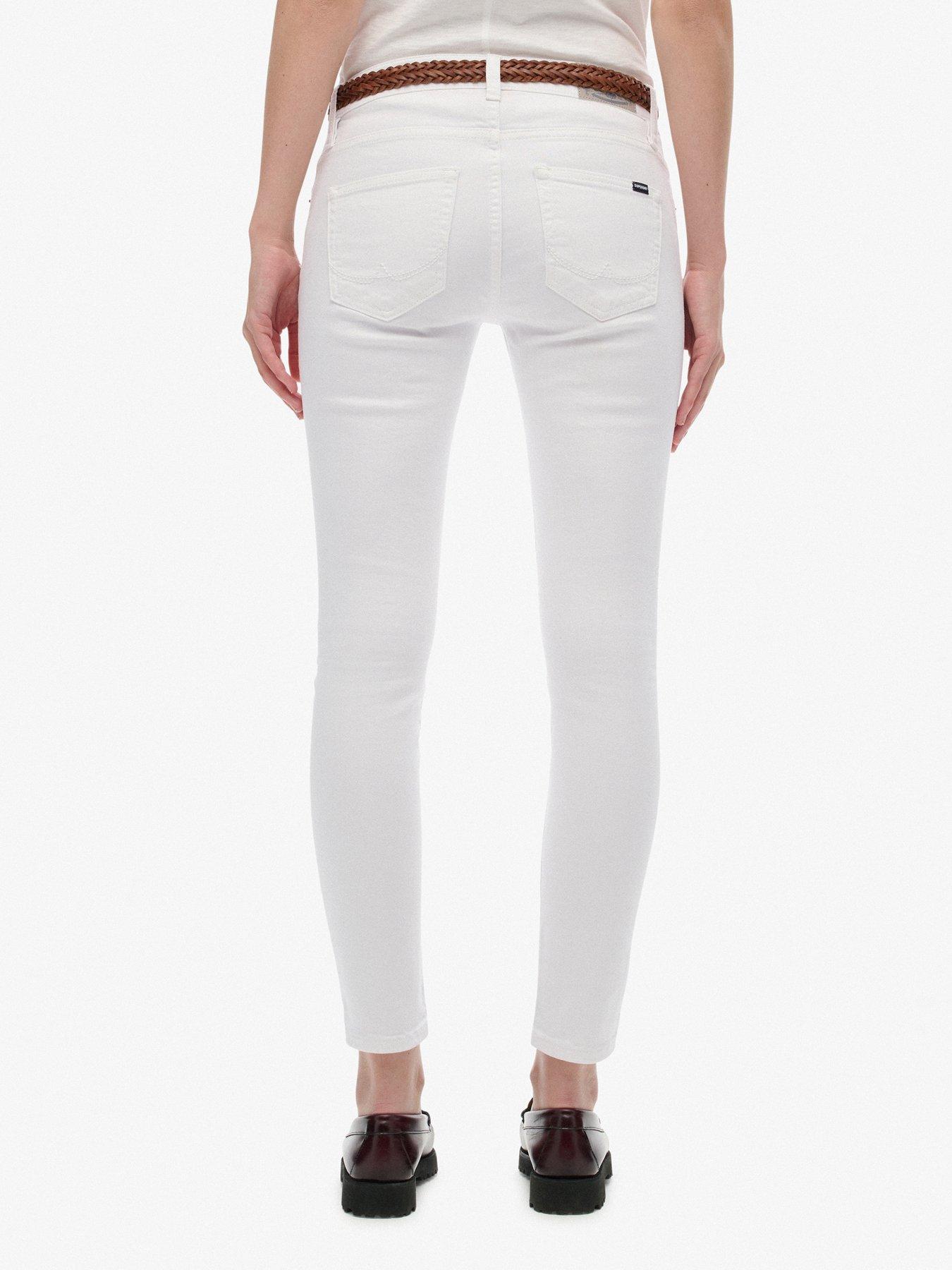 Image 2 of 7 of Superdry Mid Rise Skinny Jean - White