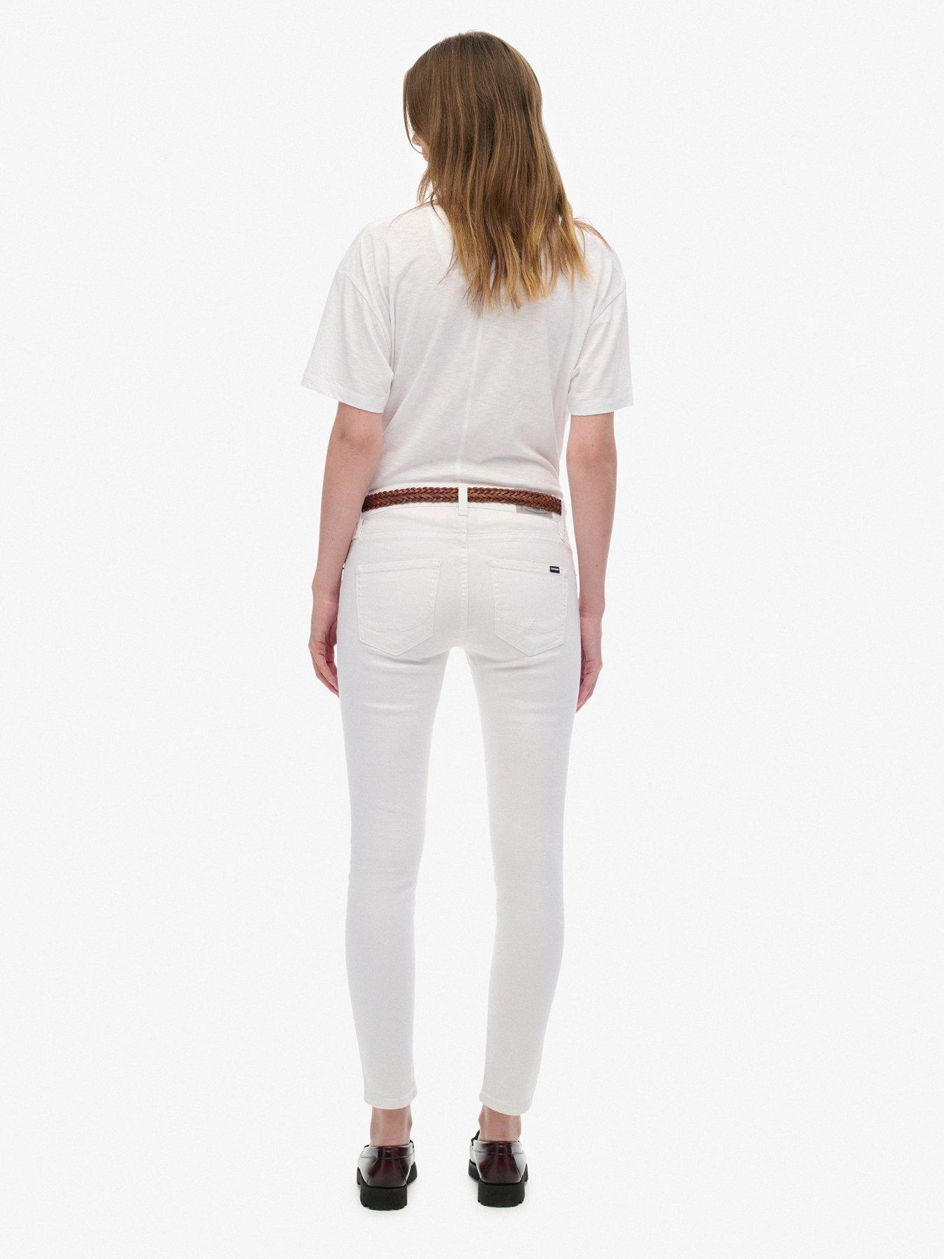 Image 5 of 7 of Superdry Mid Rise Skinny Jean - White