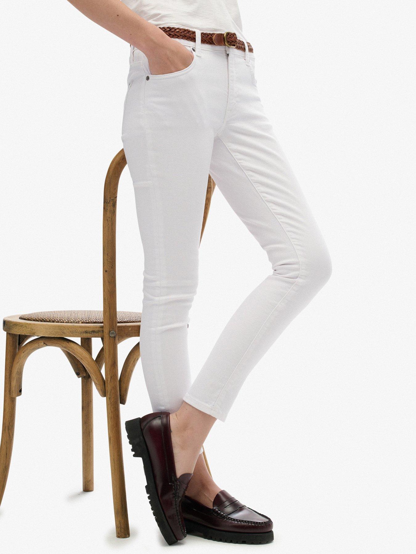 Image 6 of 7 of Superdry Mid Rise Skinny Jean - White