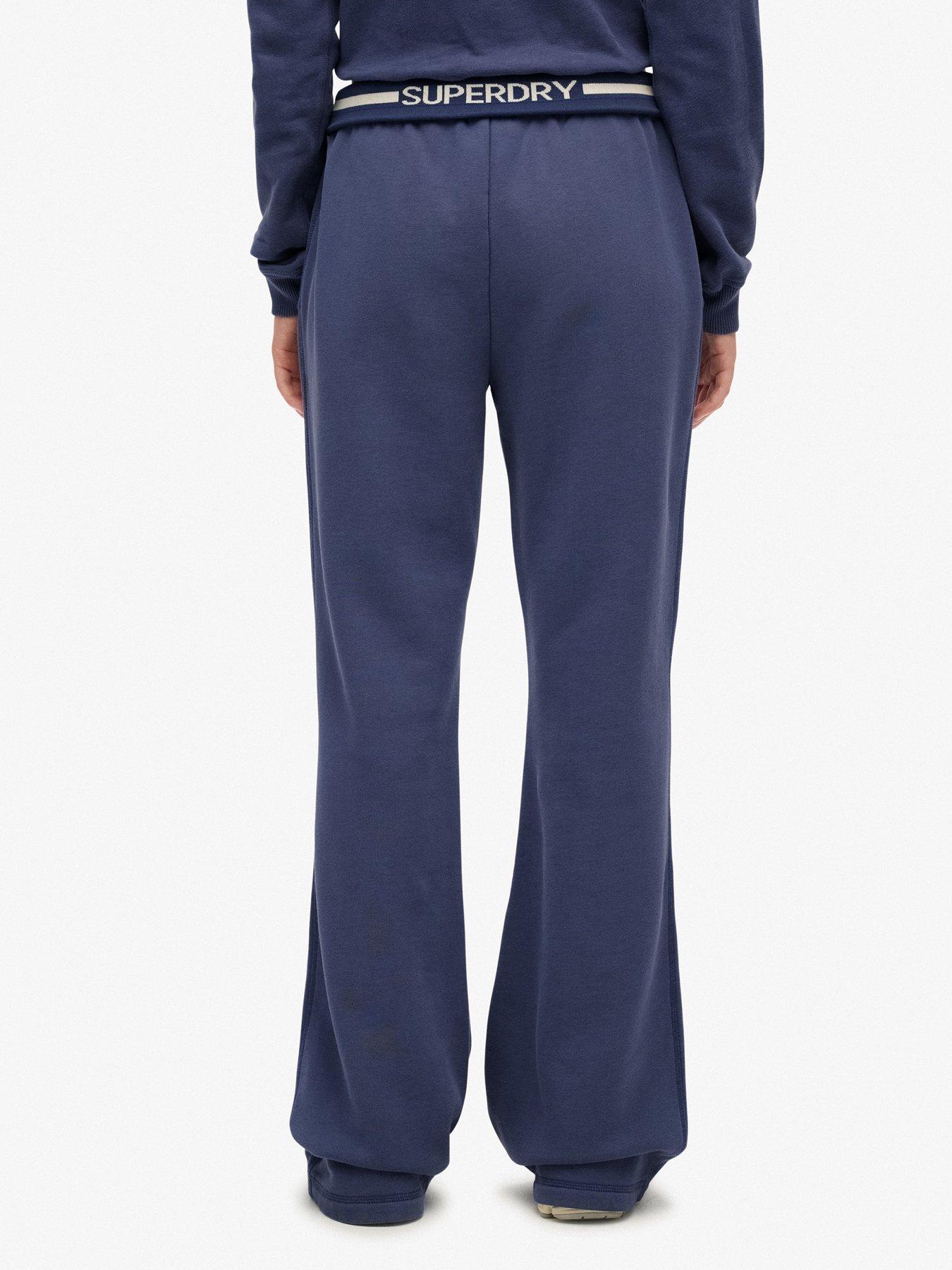 Image 2 of 7 of Superdry Essential Logo Flare Joggers - Navy