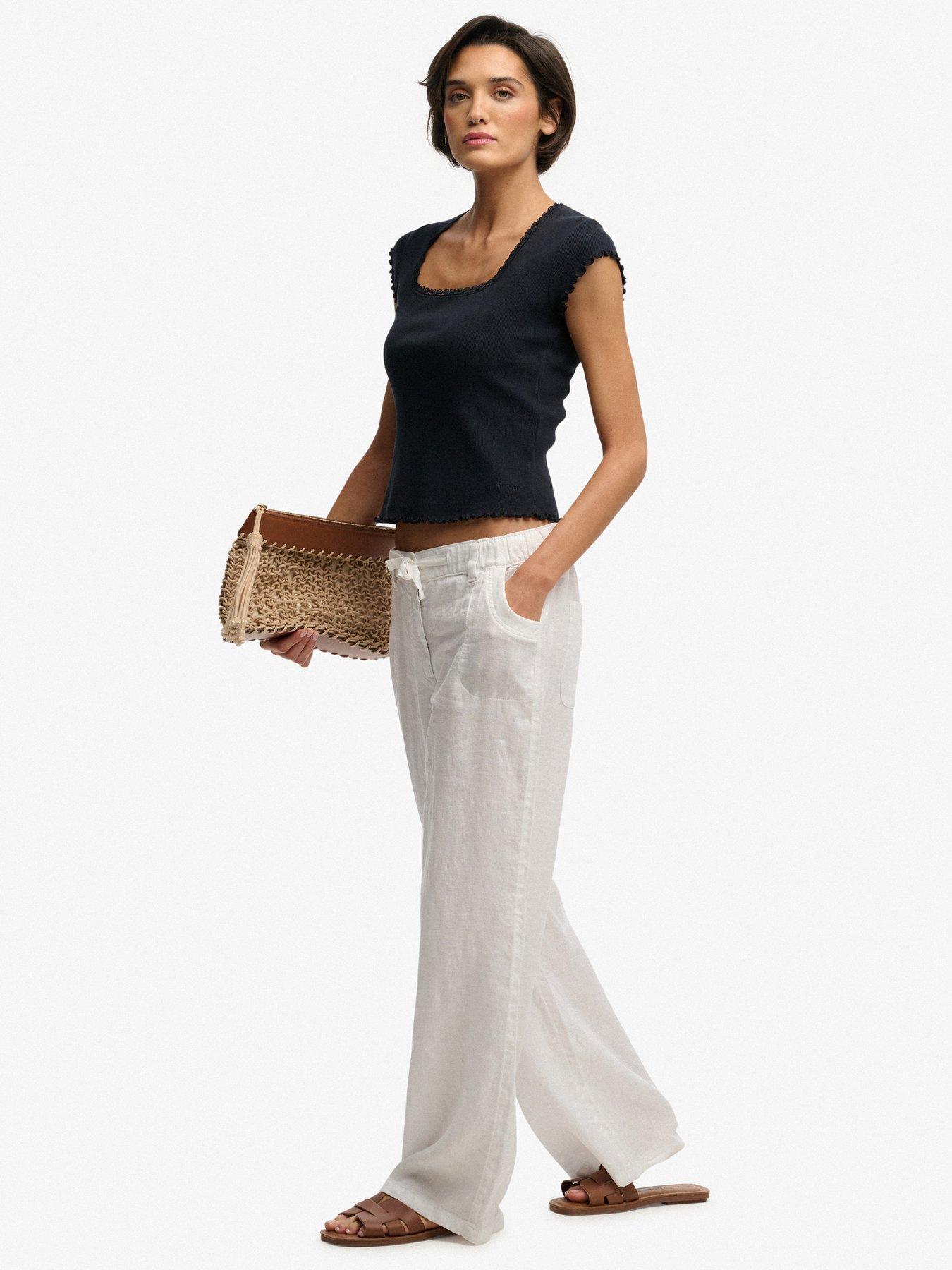 Image 5 of 7 of Superdry Linen Low Rise Pant