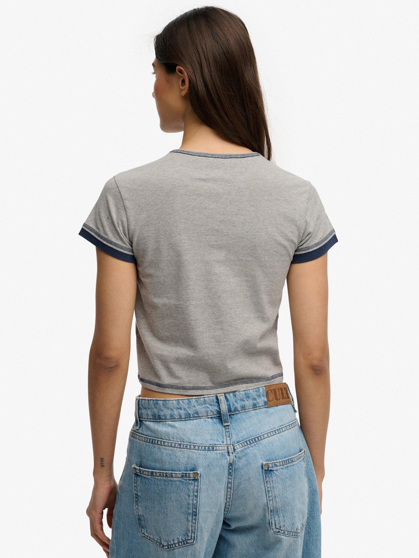 Image 2 of 5 of Superdry Ath Ess Layered Top - Grey