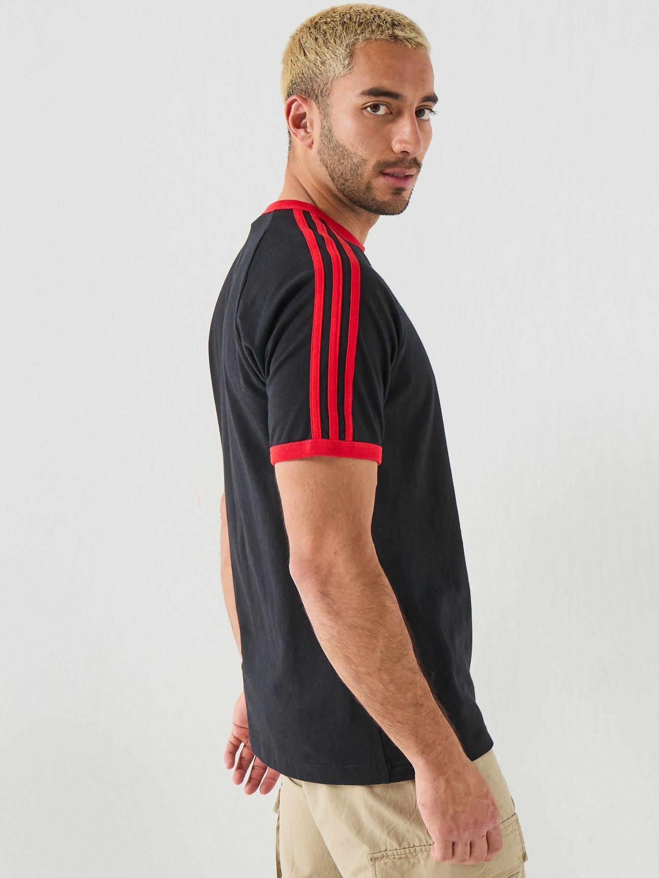 Image 5 of 6 of adidas Originals Mens 3 Stripe Tee - Black