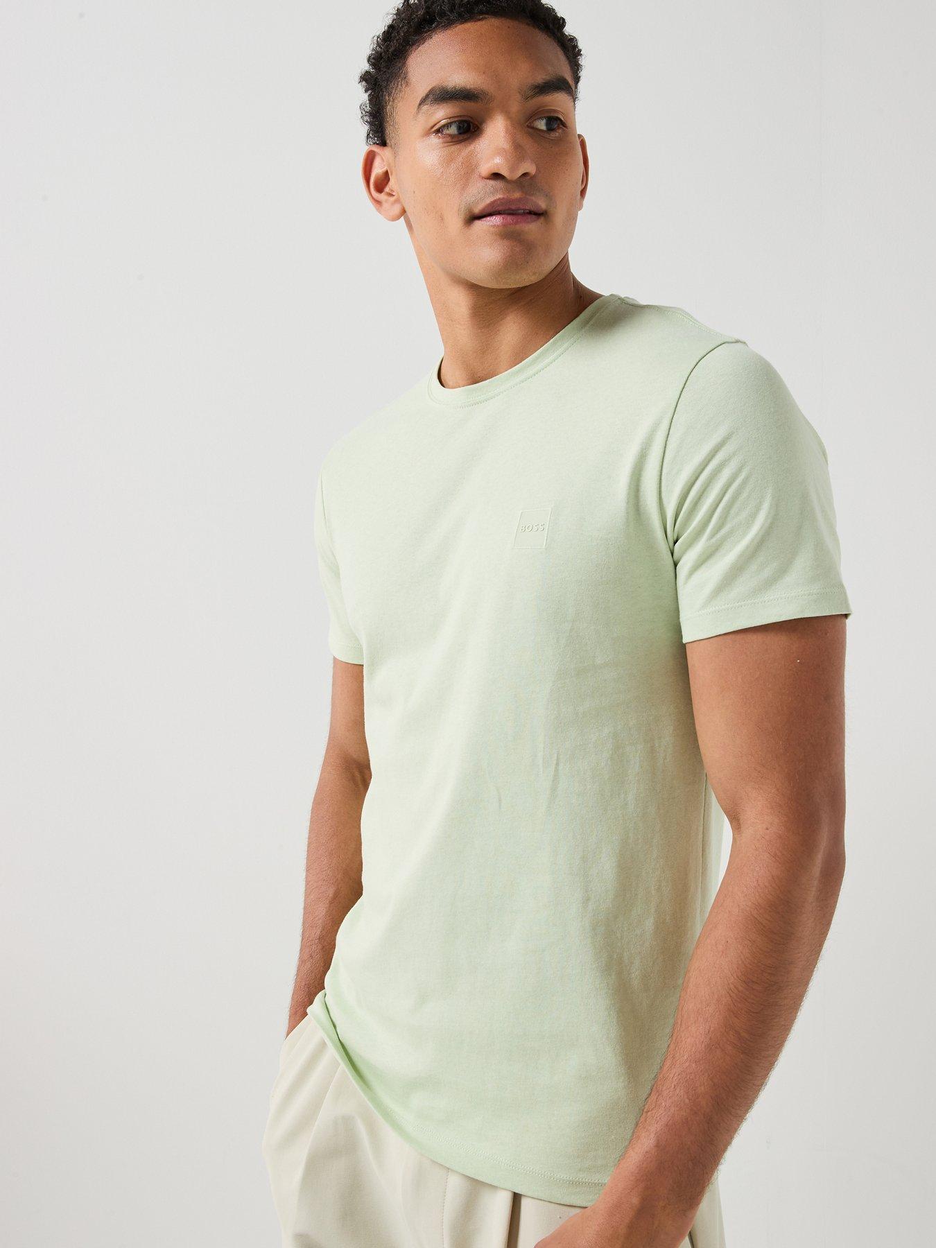 BOSS Tales Tonal Logo Relaxed Fit T-Shirt - Light Green