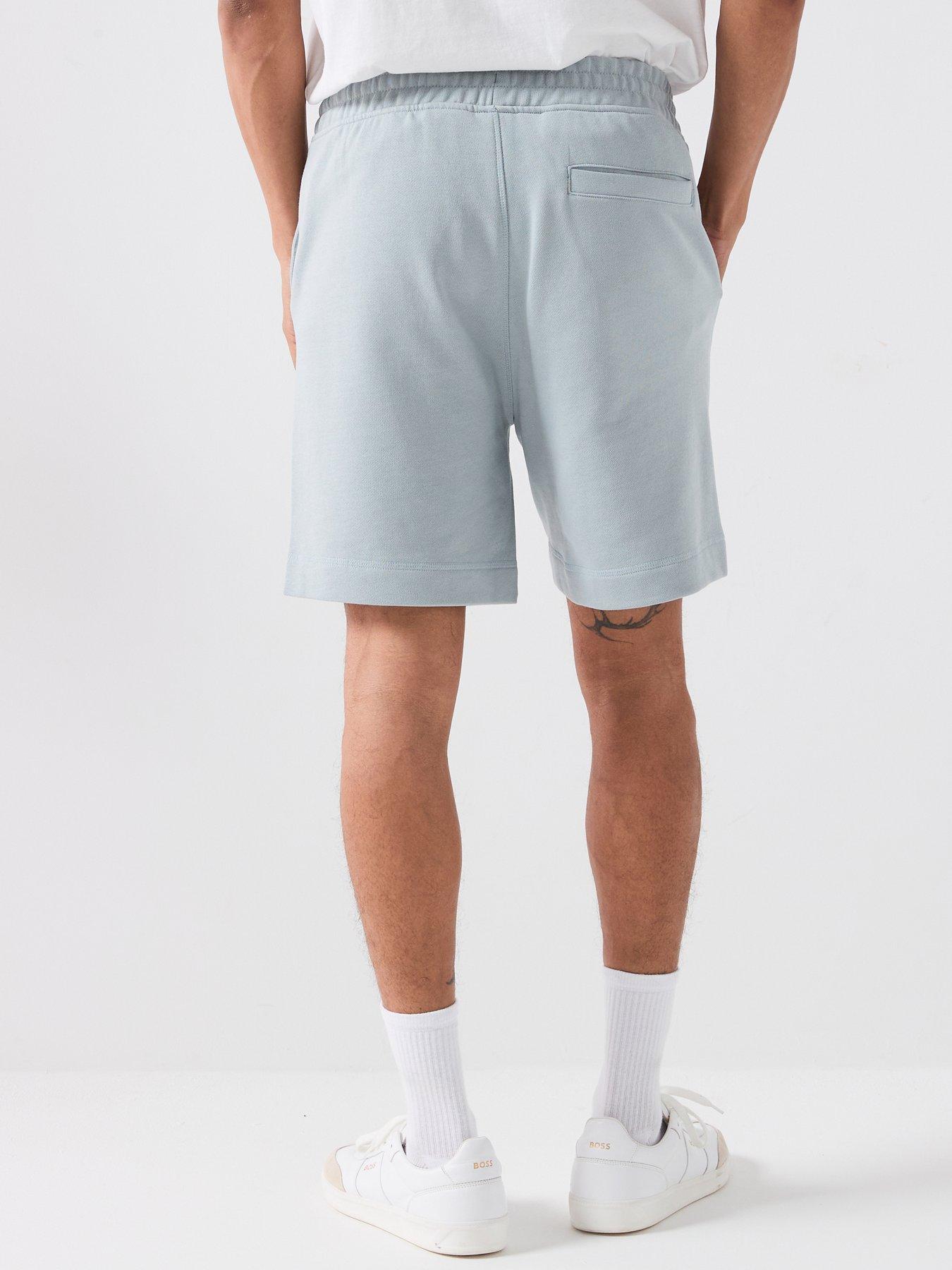 Image 2 of 6 of BOSS Relaxed Jersey Straight Bermuda Shorts - Grey