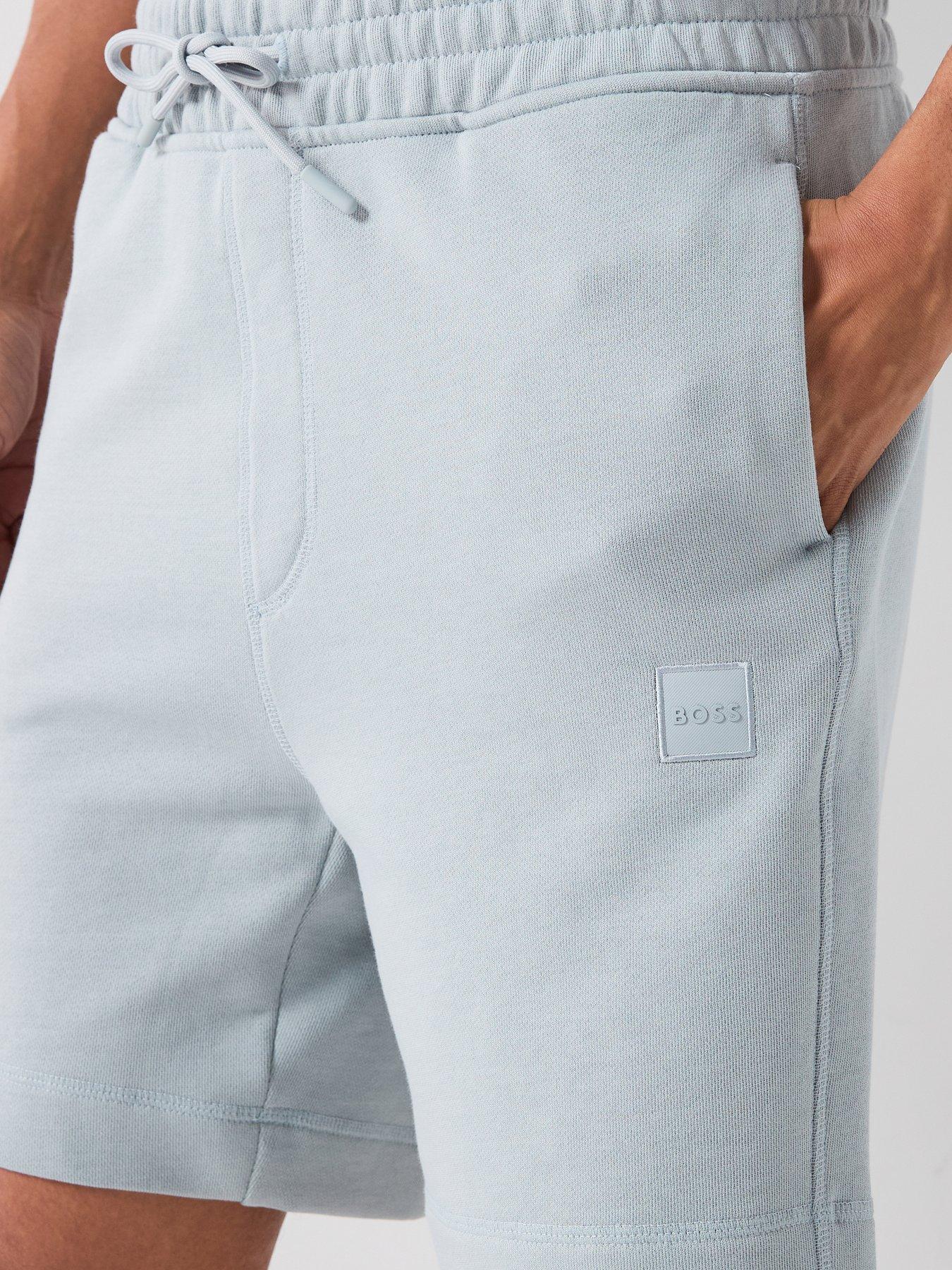 Image 4 of 6 of BOSS Relaxed Jersey Straight Bermuda Shorts - Grey