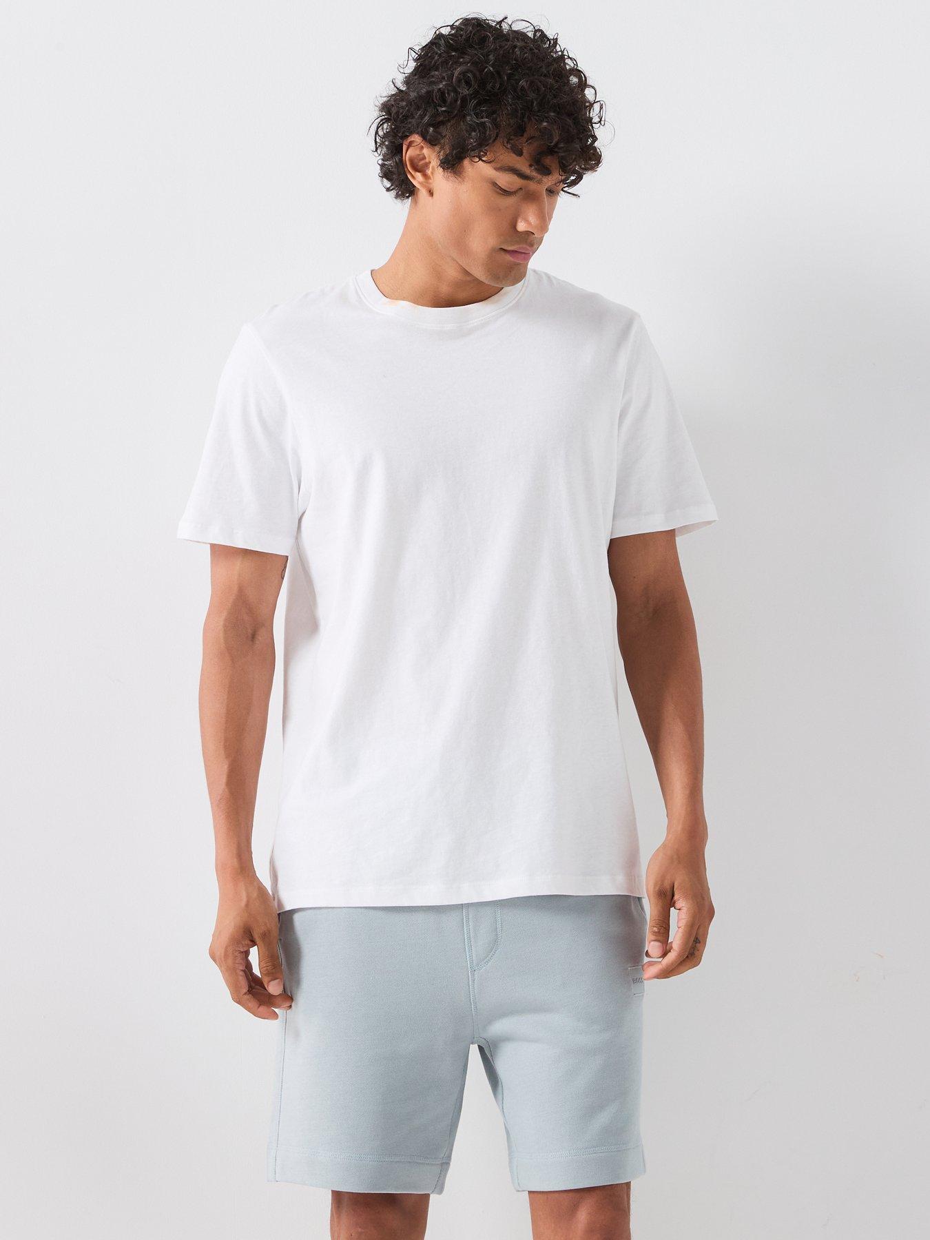 Image 6 of 6 of BOSS Relaxed Jersey Straight Bermuda Shorts - Grey
