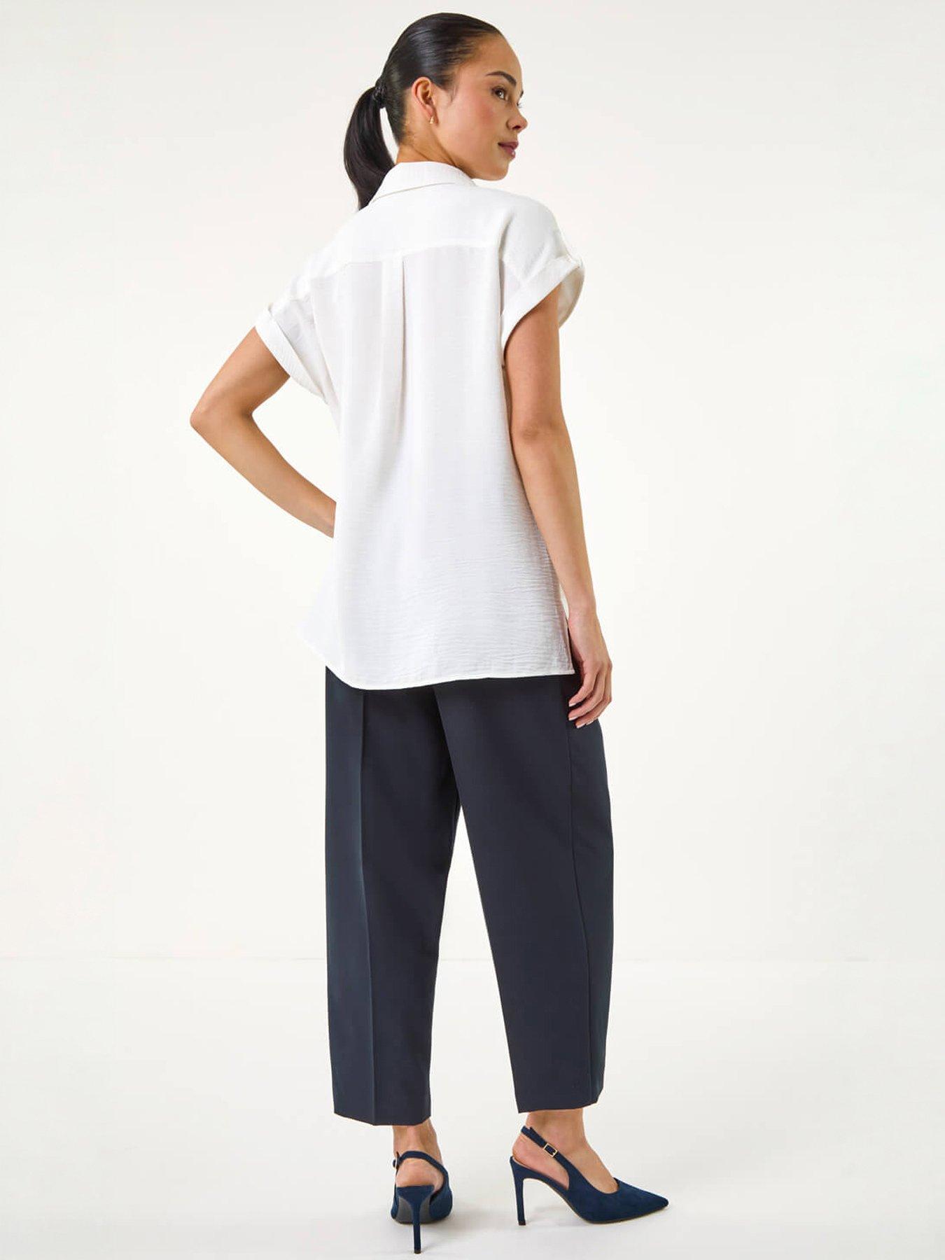 Image 2 of 5 of Roman Petite Pocket Button Blouse