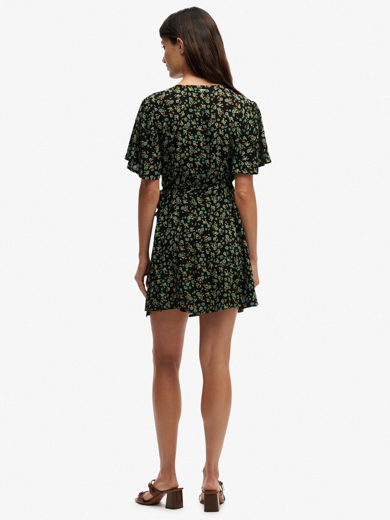 Image 2 of 7 of Superdry Mini Swing Wrap Dress