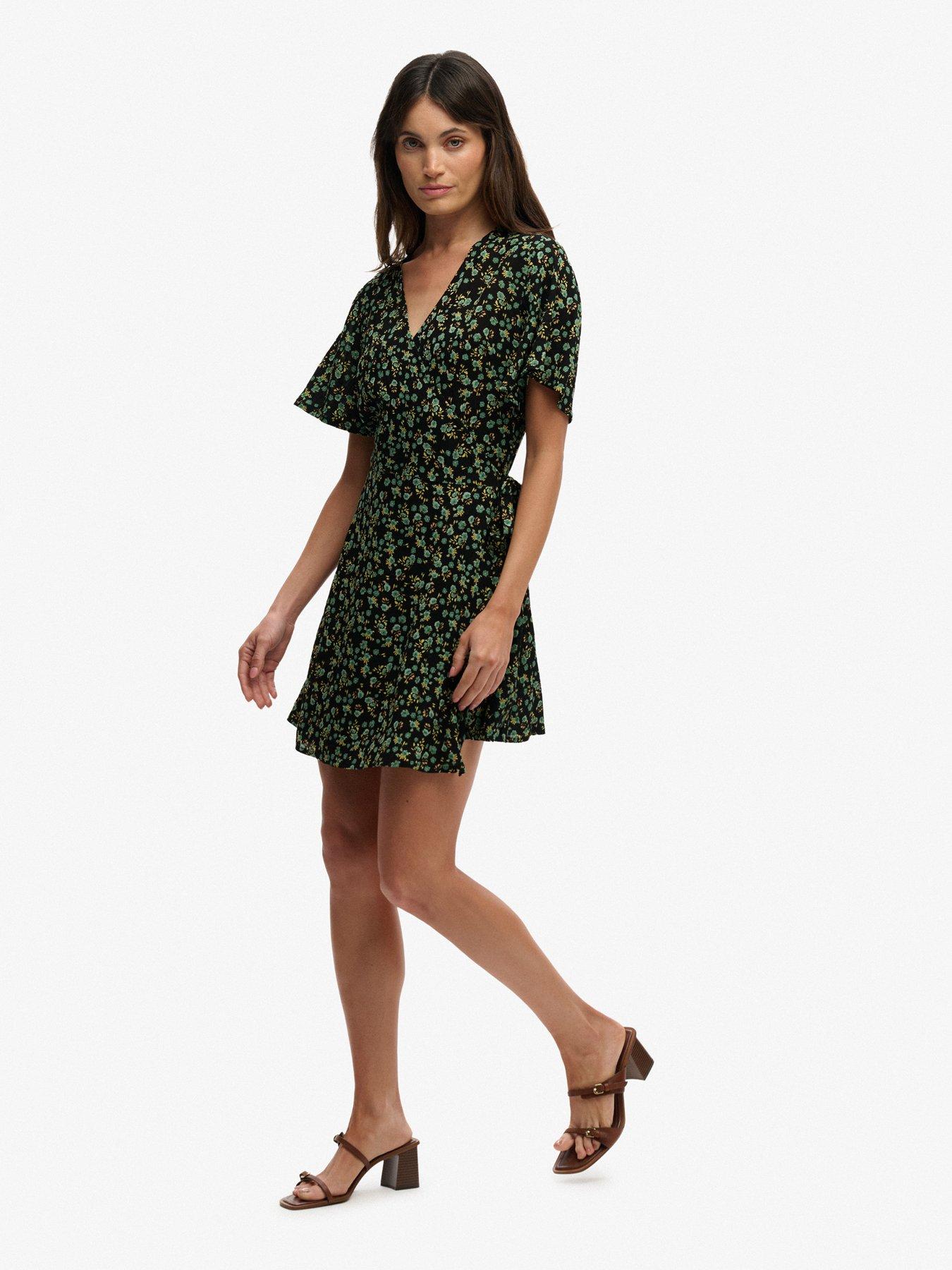 Image 3 of 7 of Superdry Mini Swing Wrap Dress