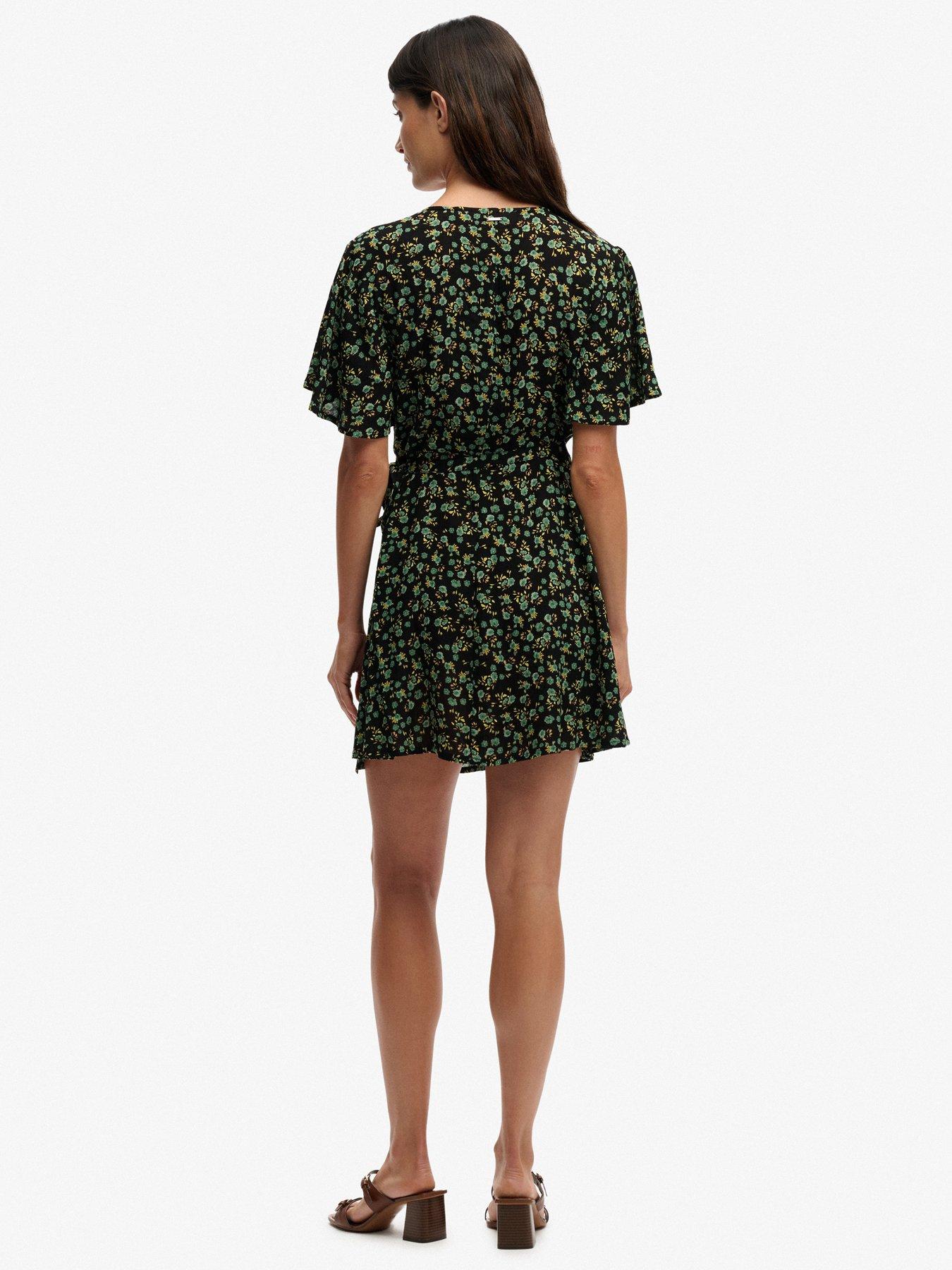 Image 4 of 7 of Superdry Mini Swing Wrap Dress