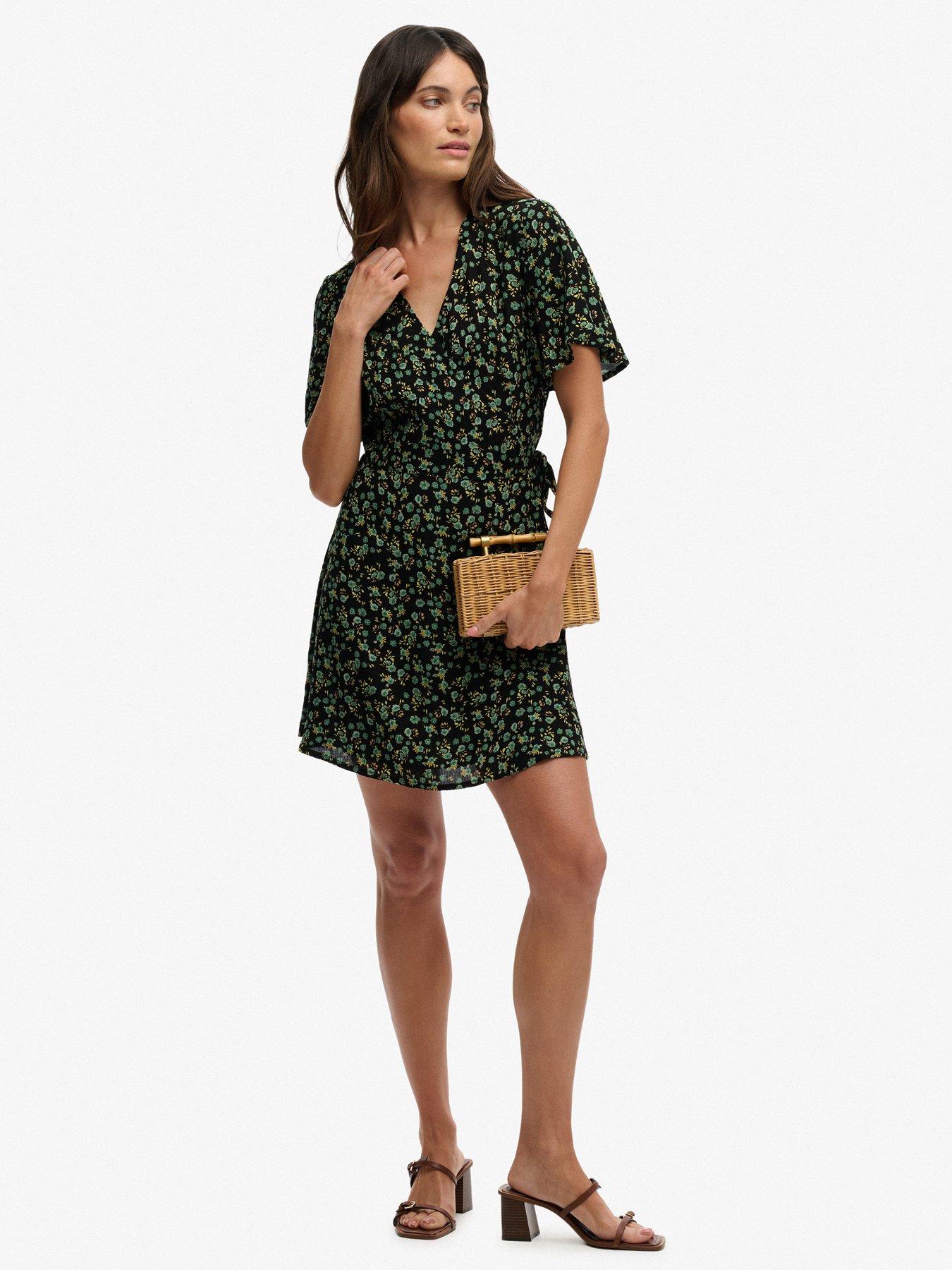 Image 5 of 7 of Superdry Mini Swing Wrap Dress