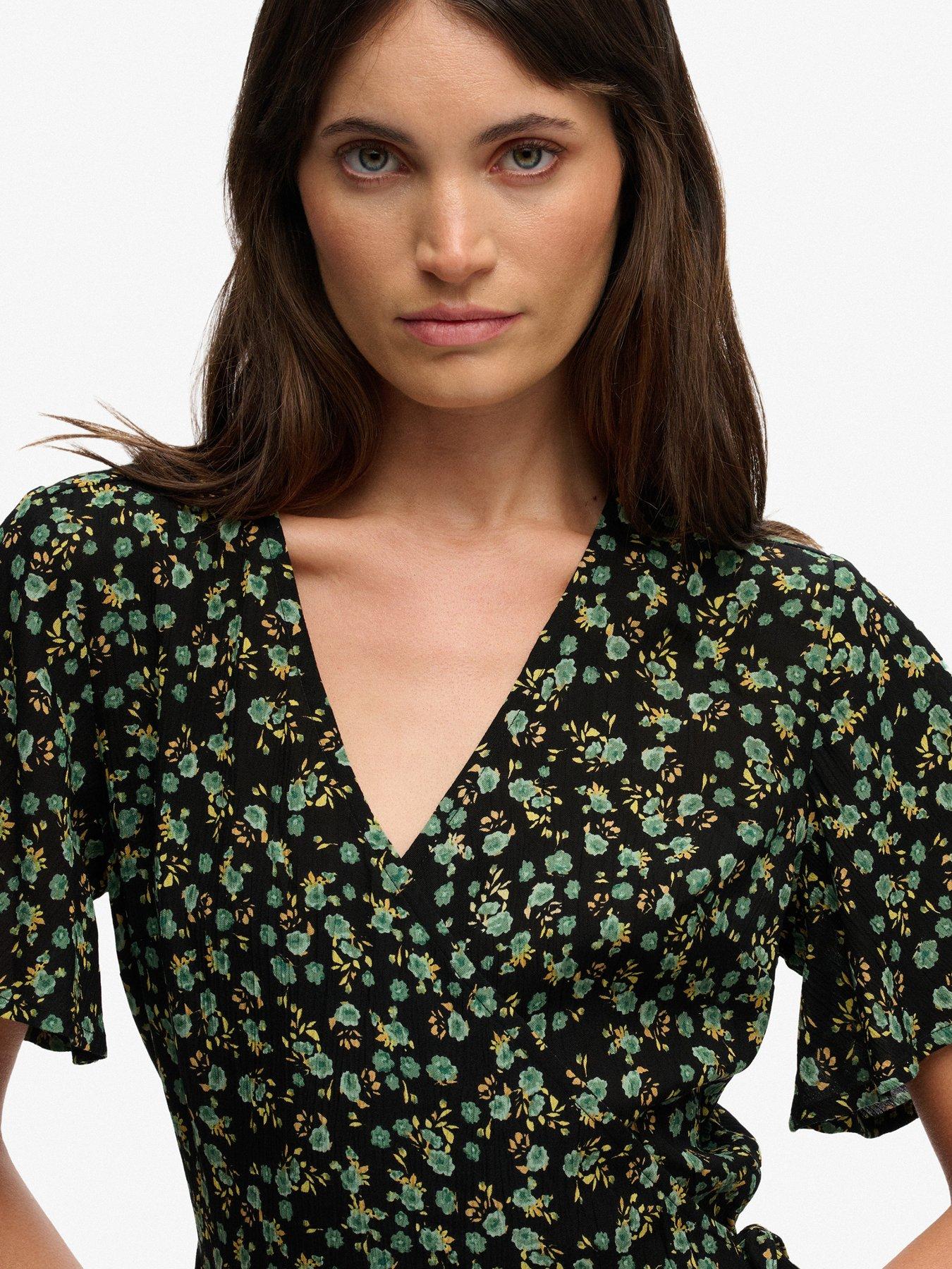 Image 7 of 7 of Superdry Mini Swing Wrap Dress