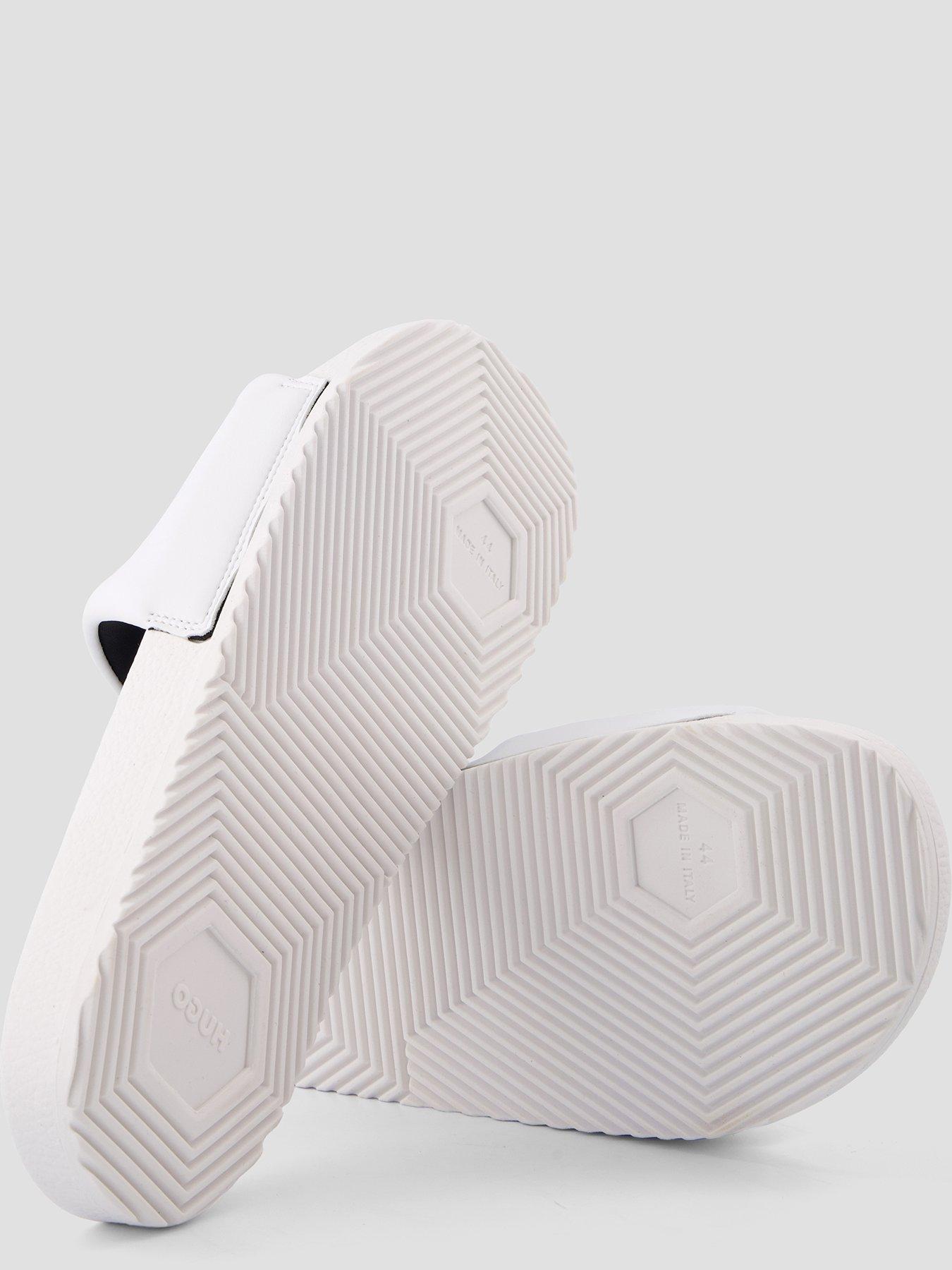 Image 4 of 7 of HUGO Logo Pool Slides - White