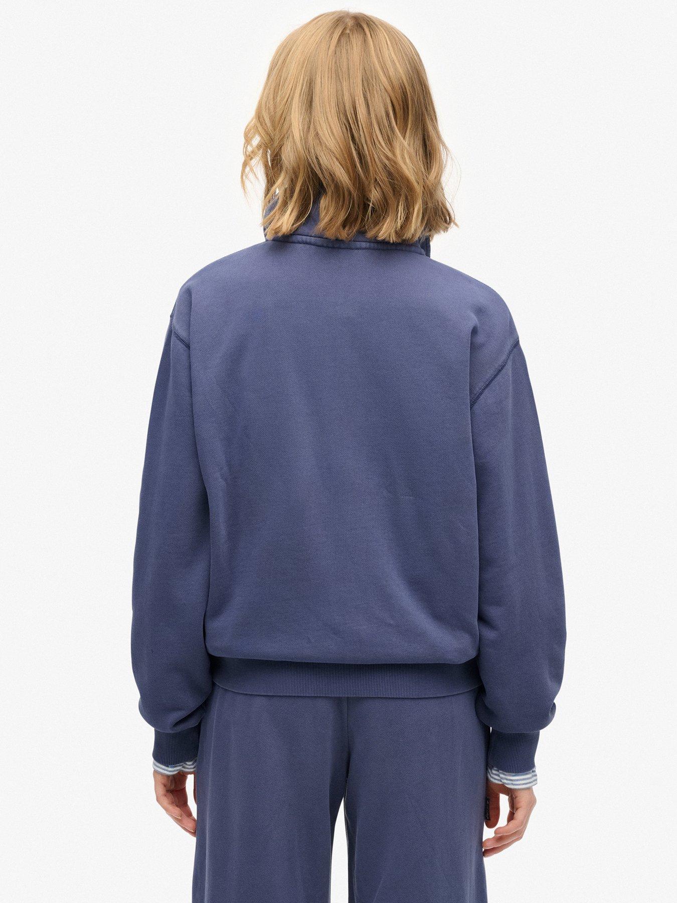 Image 2 of 6 of Superdry Essential Logo Gd Half Zip Sweatshirt - Navy