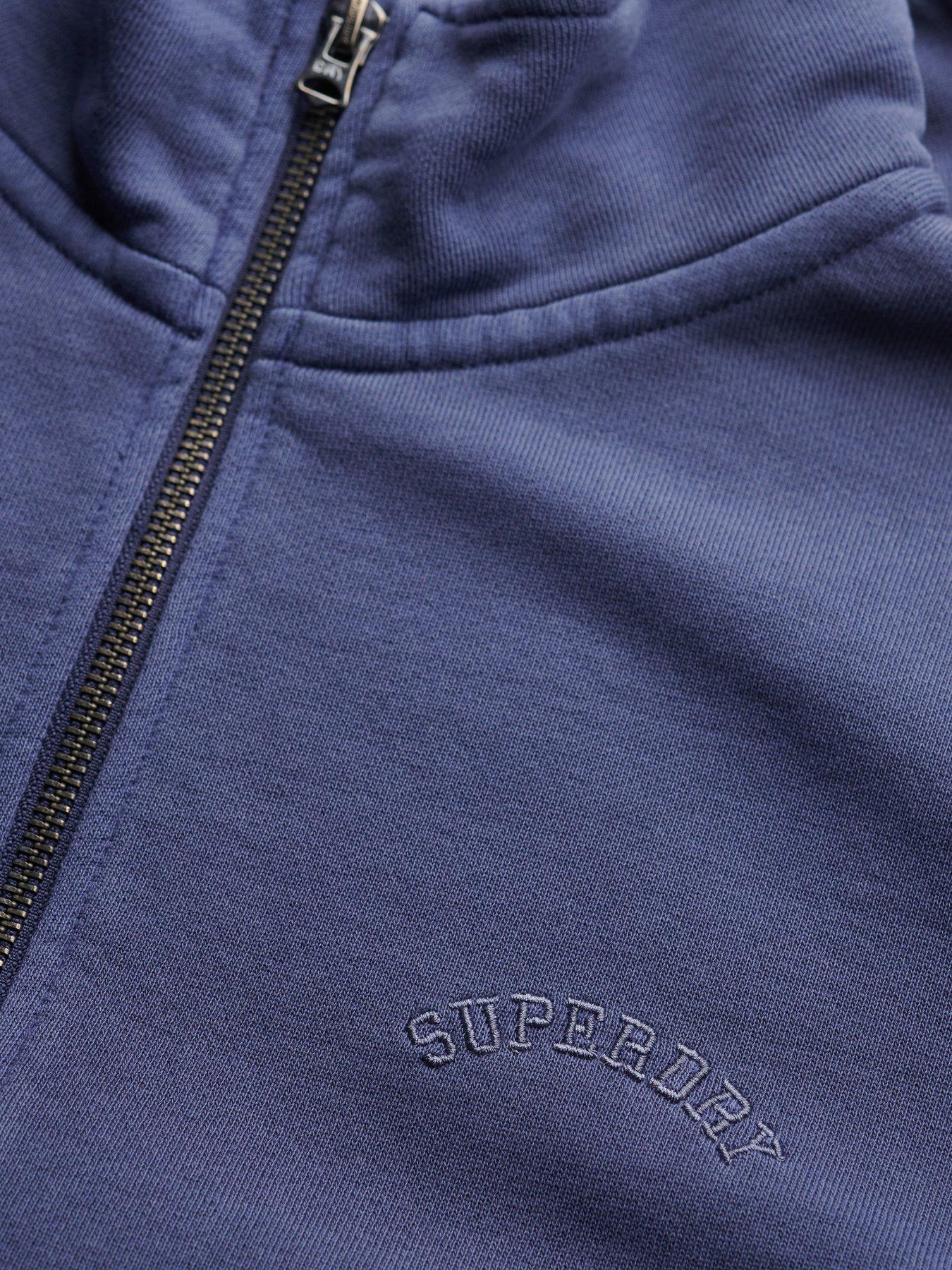 Image 6 of 6 of Superdry Essential Logo Gd Half Zip Sweatshirt - Navy
