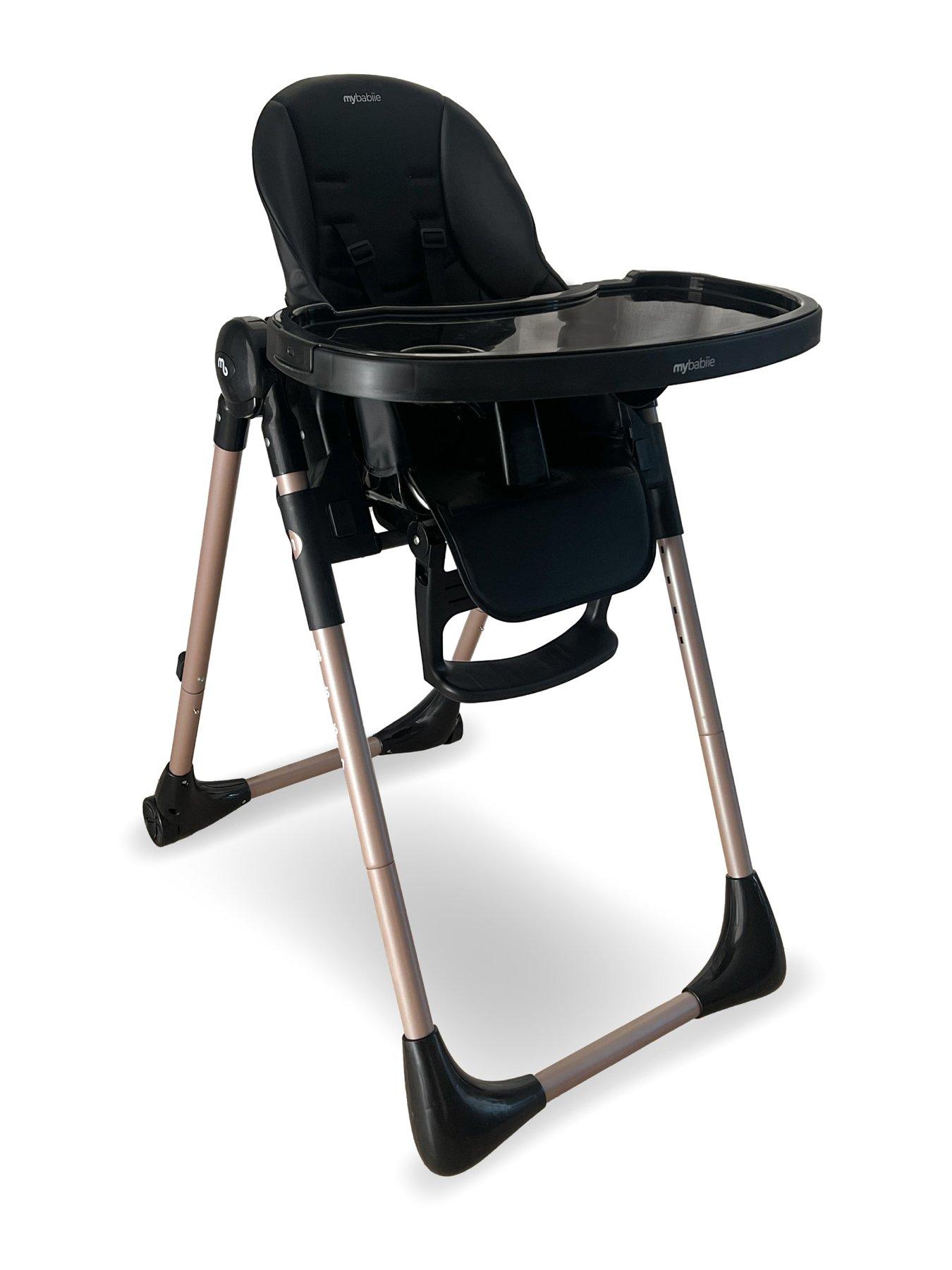 My Babiie MBHC9 Luxe Highchair from Birth - Rose Gold Black