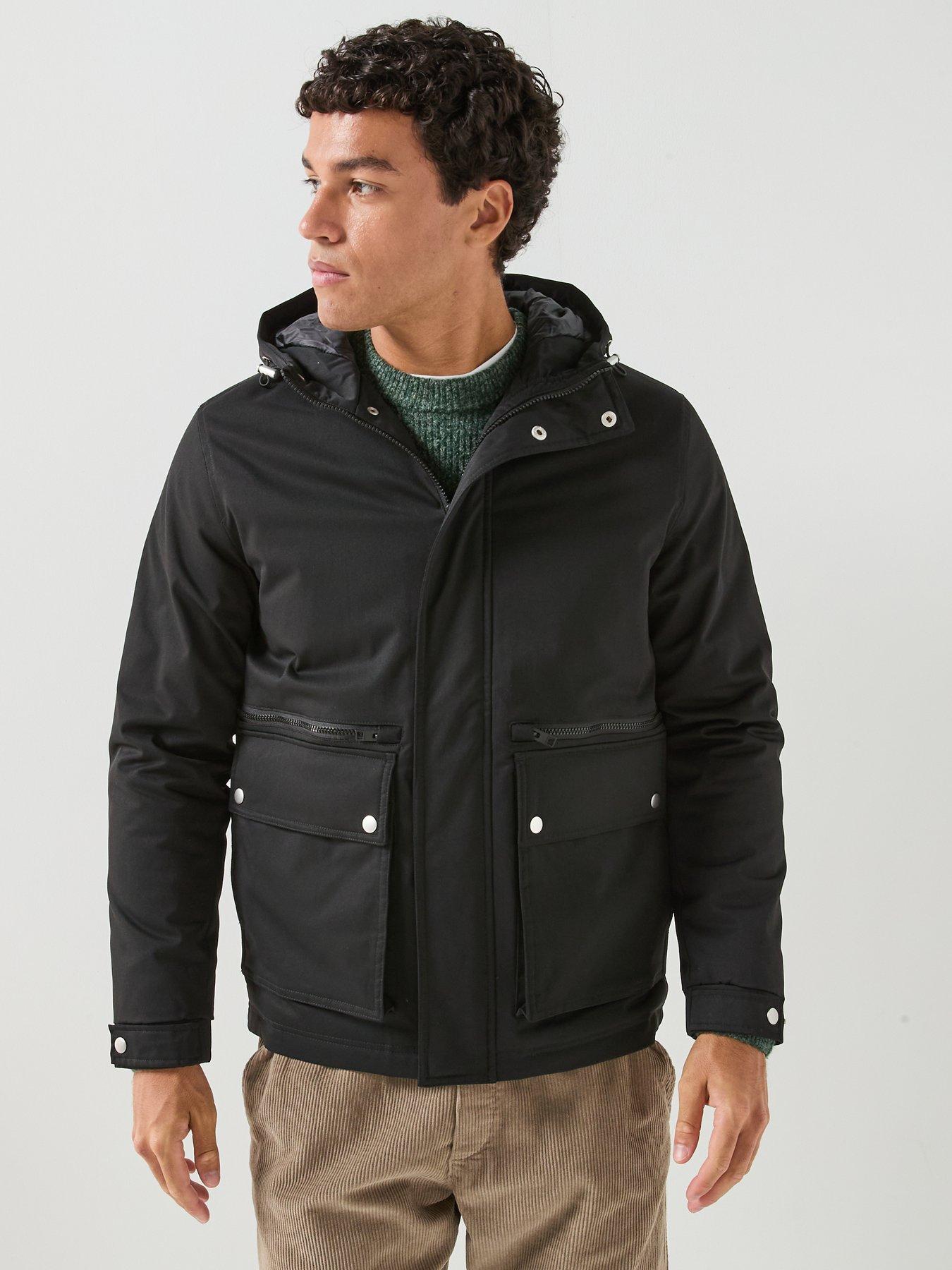 Image 5 of 6 of Jack & Jones Wolf Parka - Black