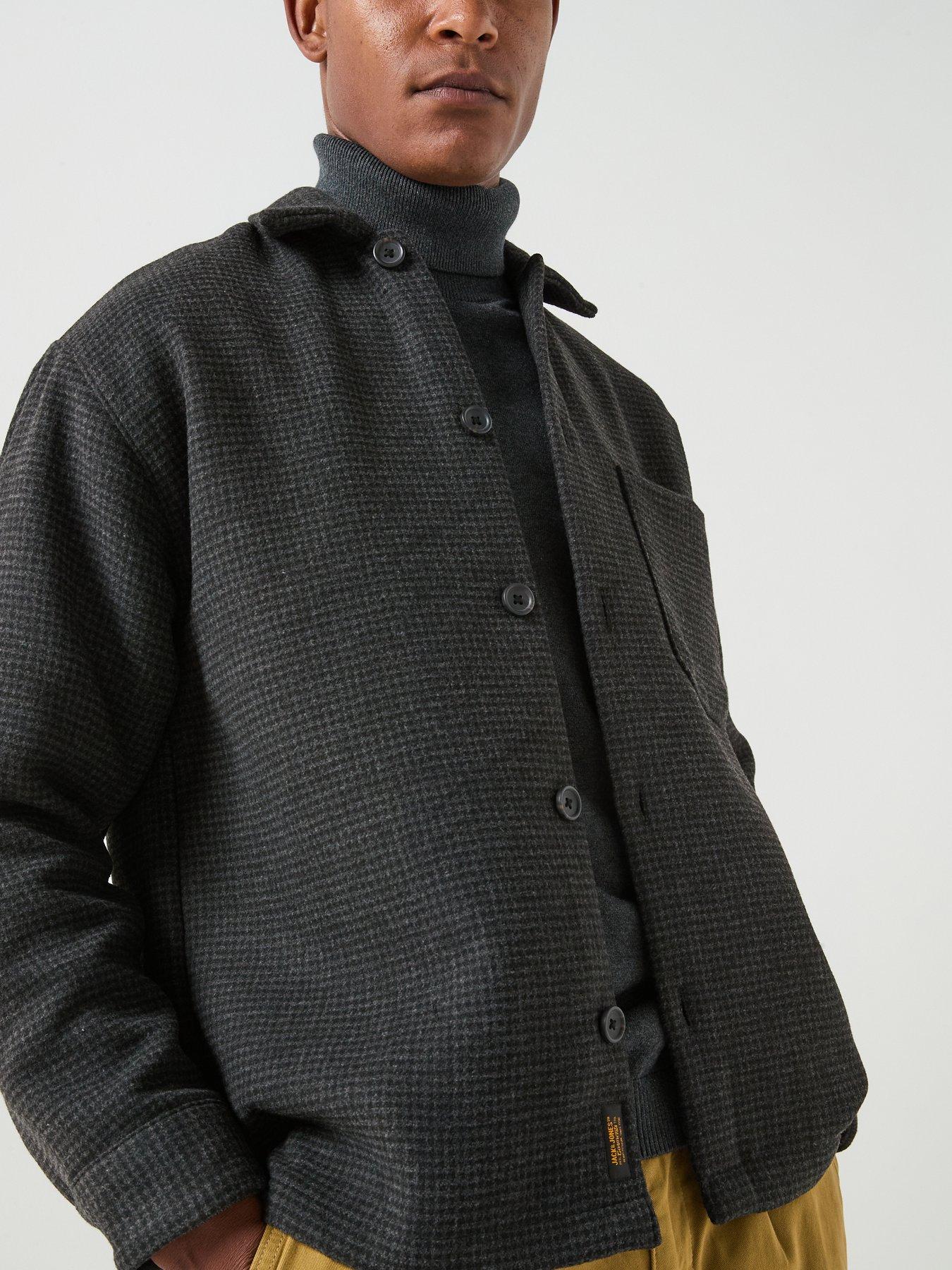 Image 5 of 6 of Jack & Jones Men's Soho Ollie Long Sleeve Overshirt - Black