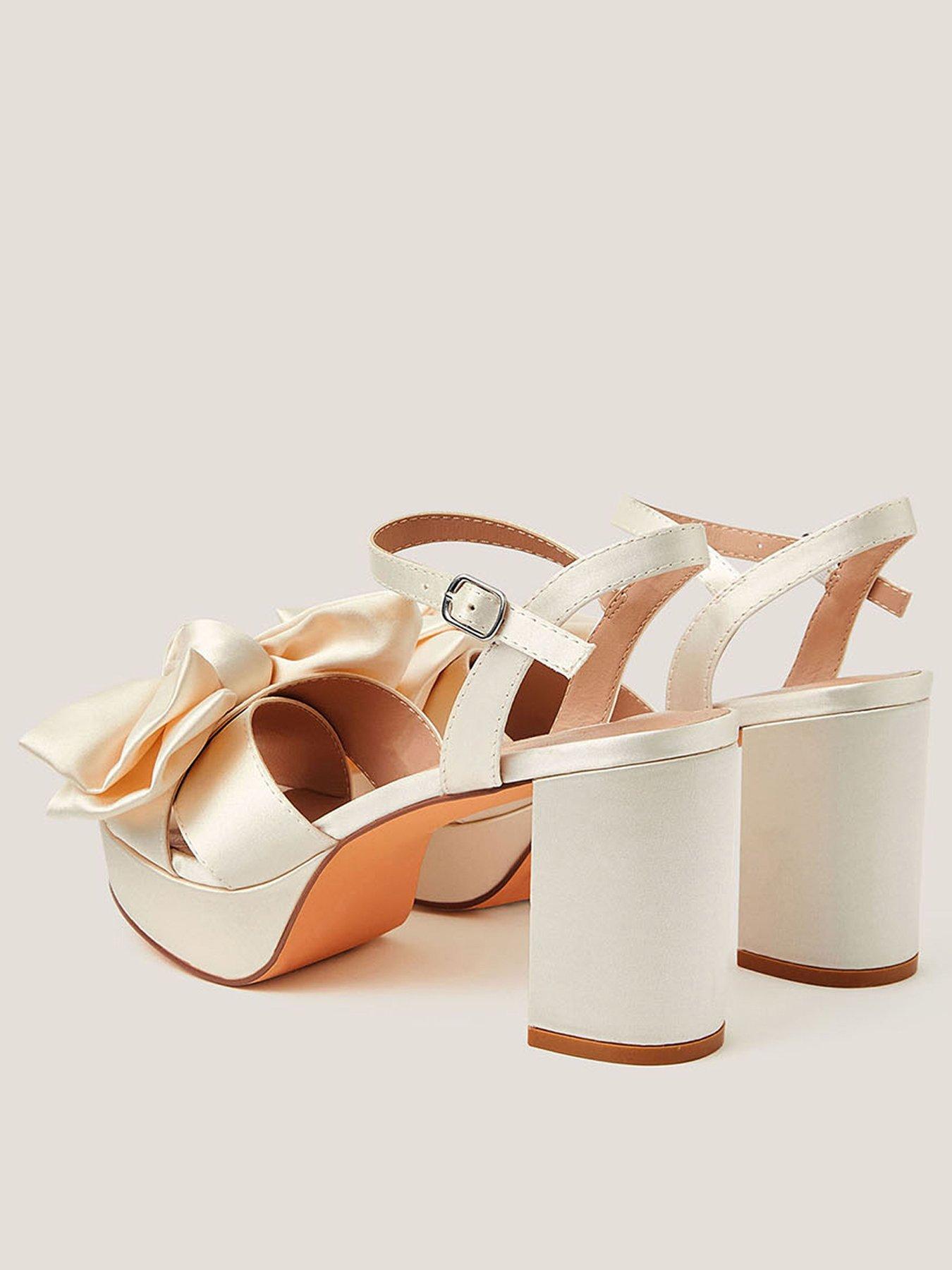 Image 3 of 3 of Monsoon Alan Satin Platform Heels