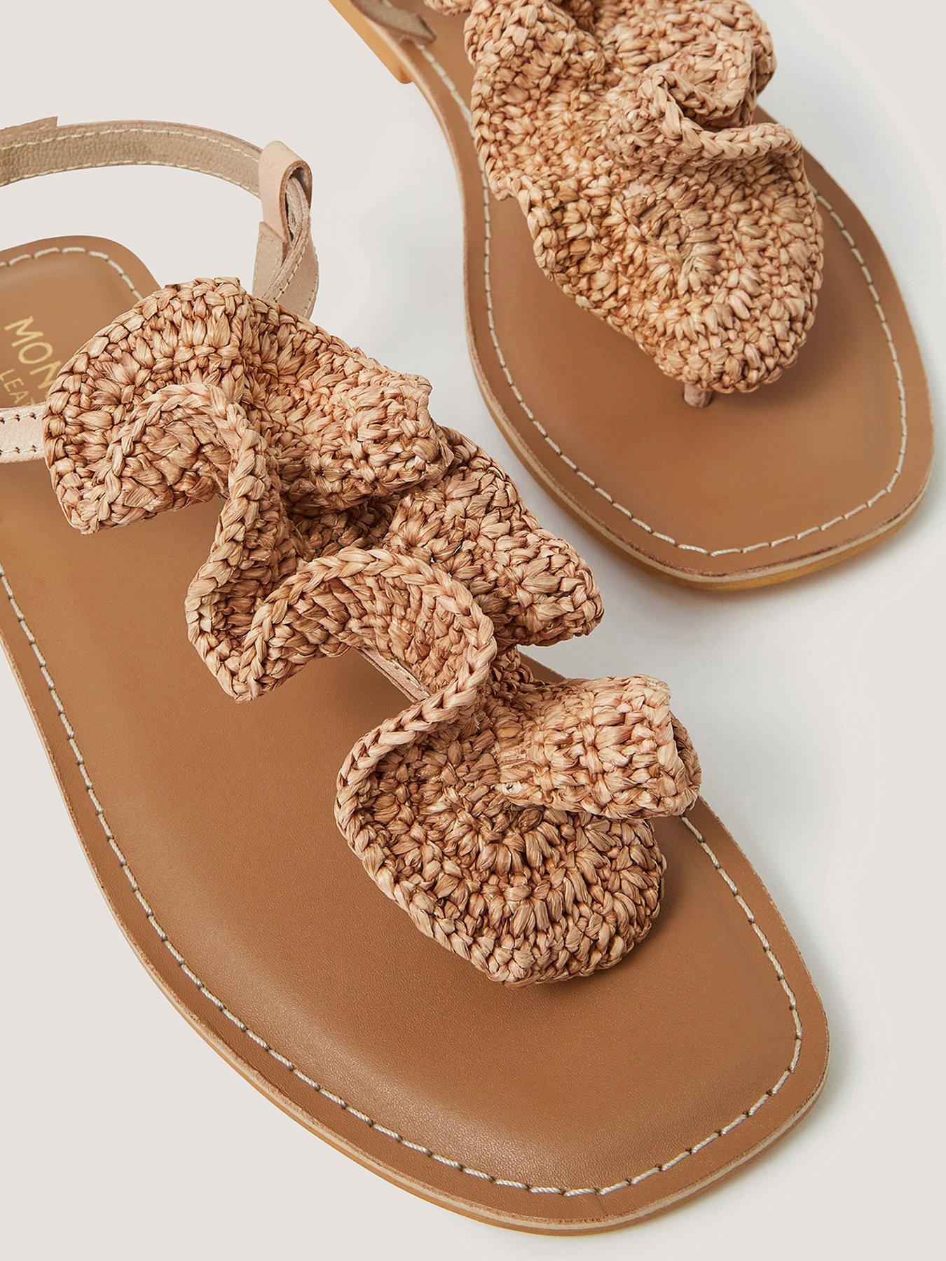 Image 3 of 3 of Monsoon Rosa Raffia Thong Sandal