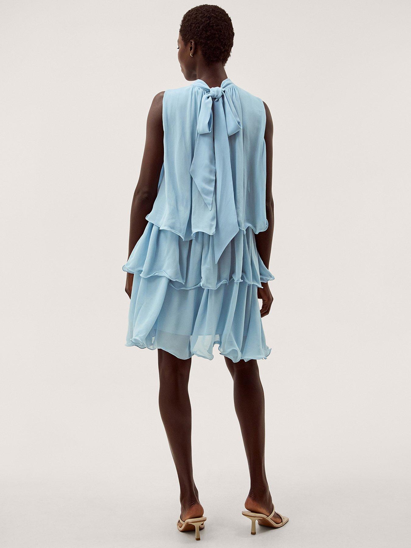 Image 2 of 5 of Monsoon Elle Tiered Dress - Blue