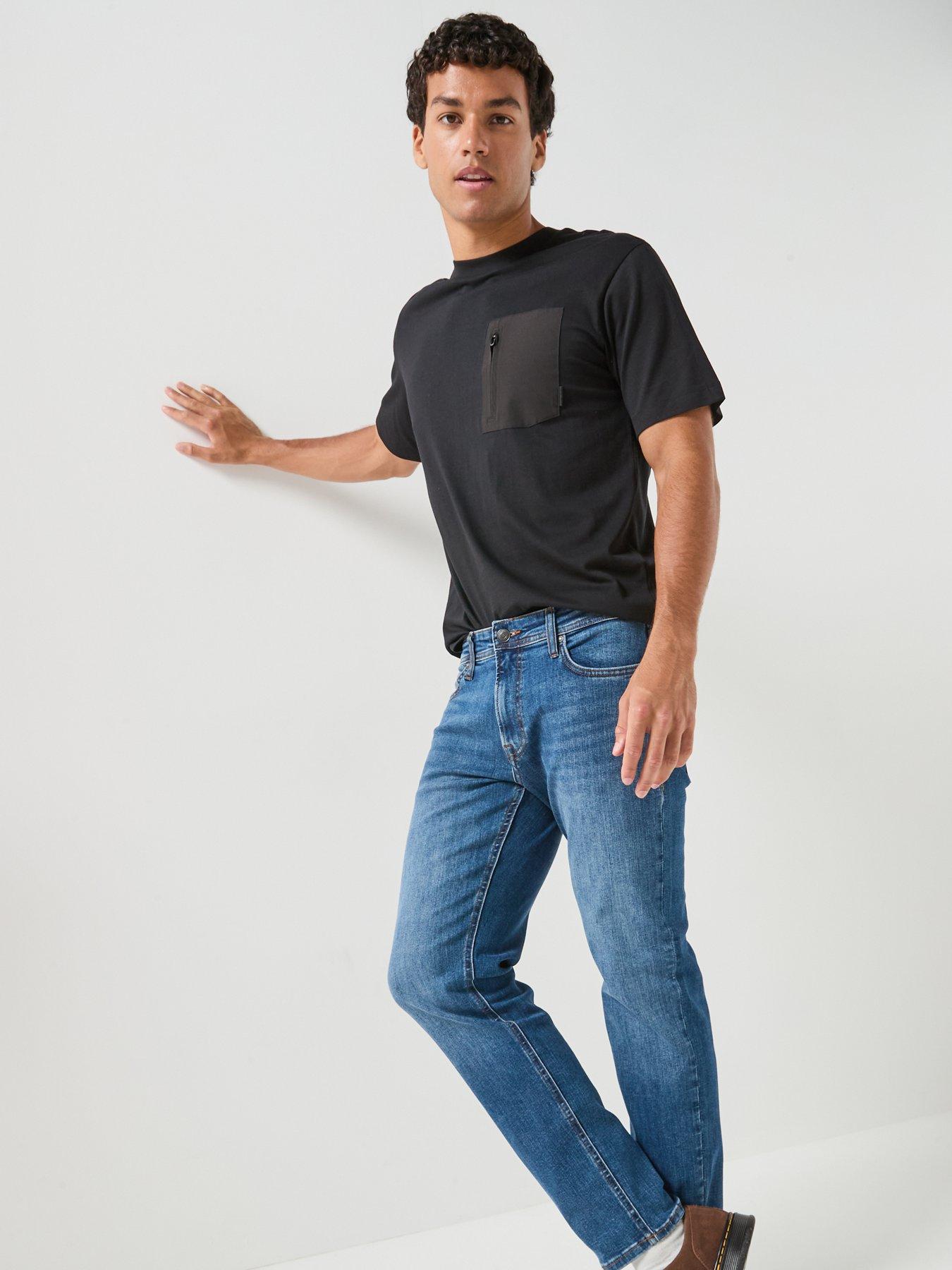 Jack & Jones Fusion Woven Pocket T-Shirt - Black