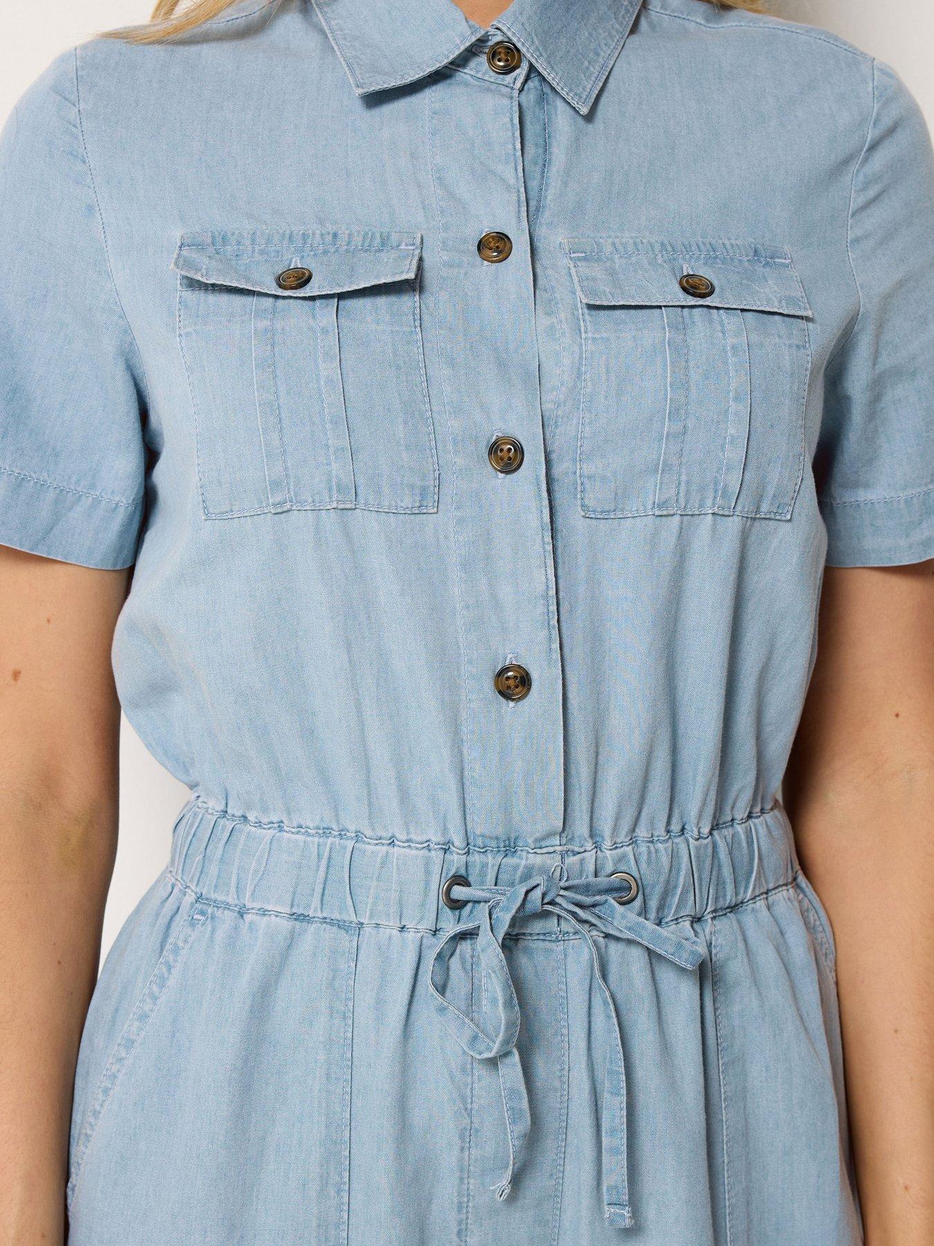 Image 4 of 4 of Long Tall Sally Lightweight Jumpsuit - Blue