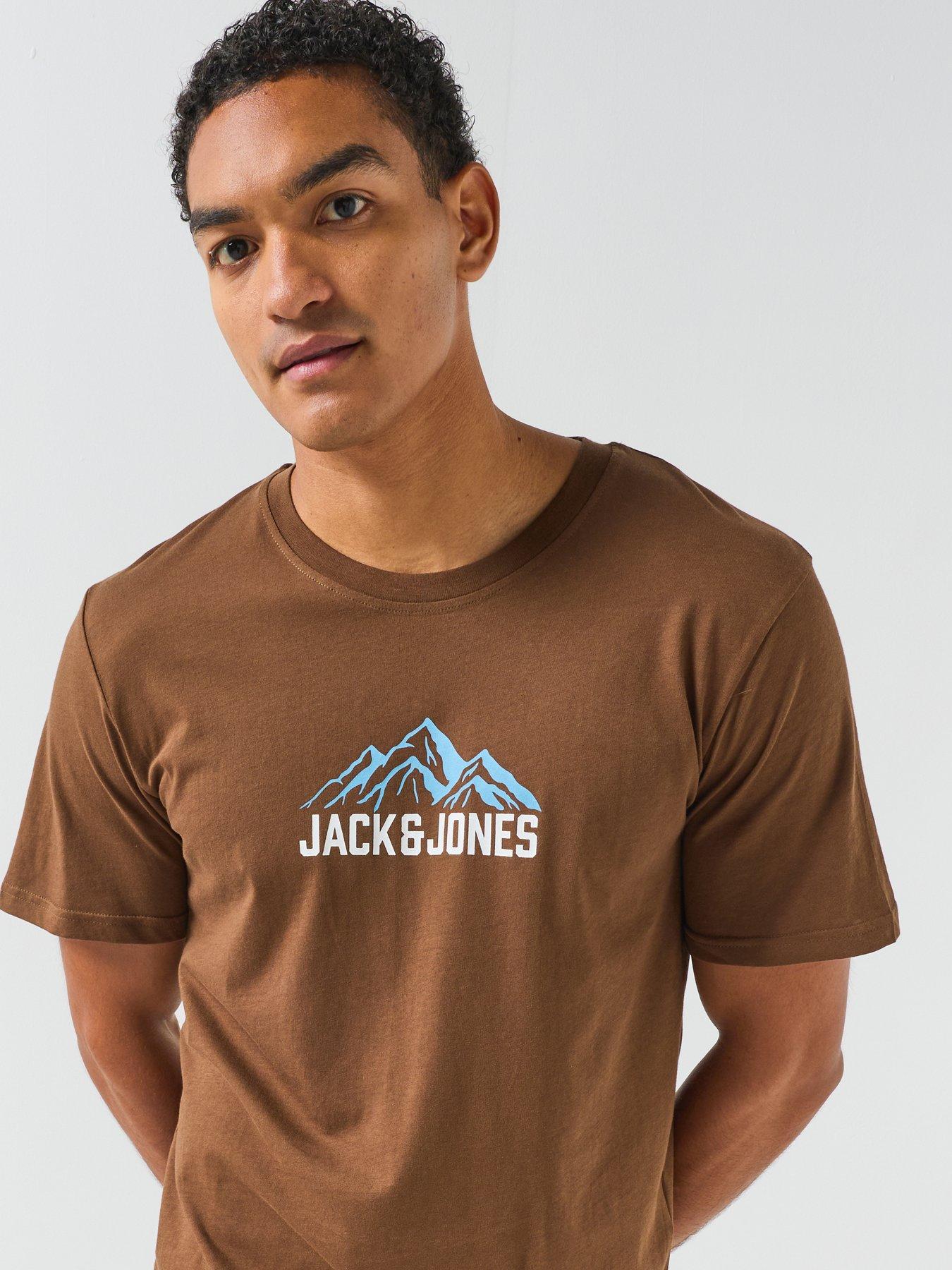 Image 4 of 6 of Jack & Jones Men's Roche Mountain Graphic T-Shirt - Brown