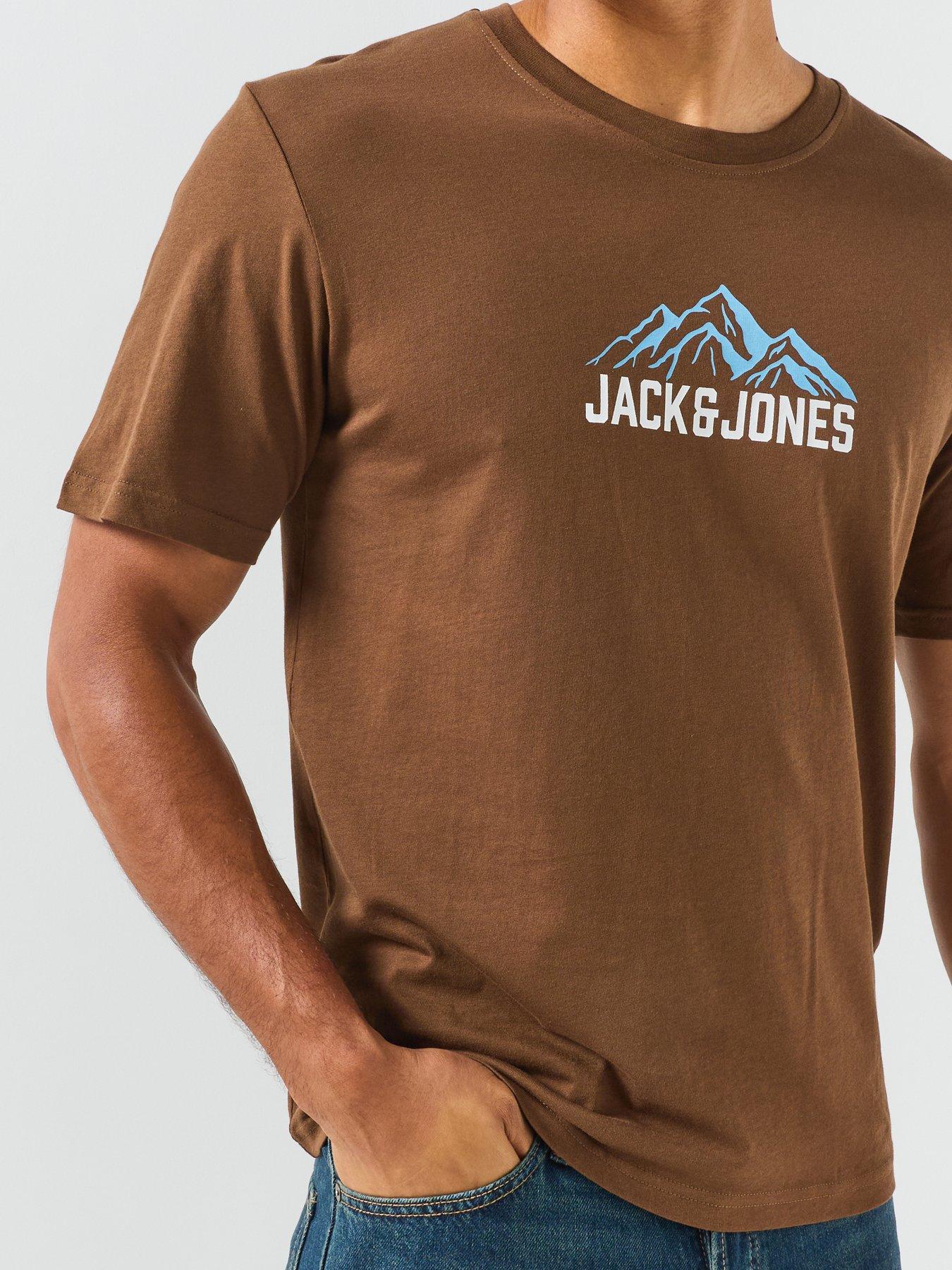 Image 5 of 6 of Jack & Jones Men's Roche Mountain Graphic T-Shirt - Brown