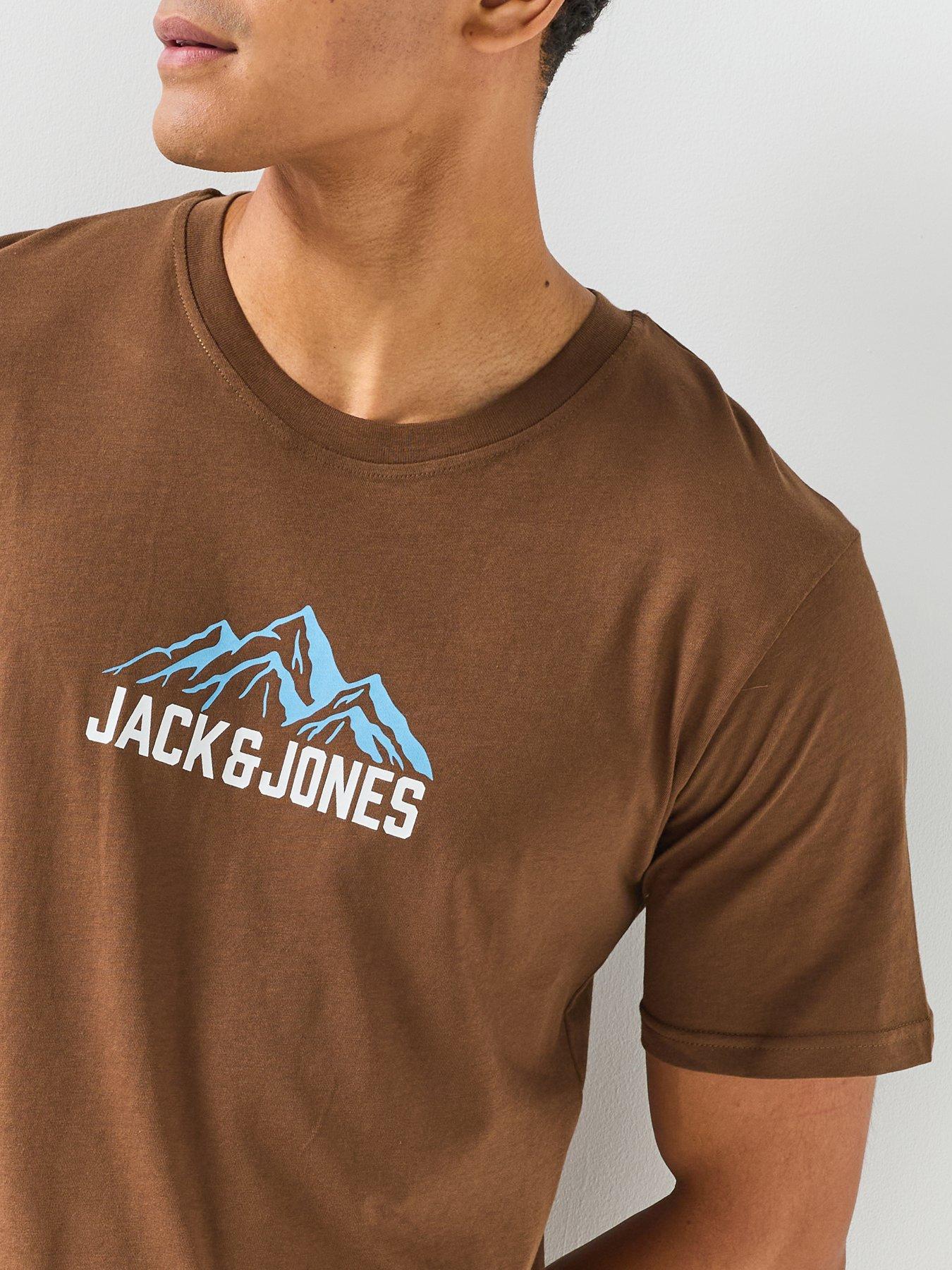 Image 6 of 6 of Jack & Jones Men's Roche Mountain Graphic T-Shirt - Brown