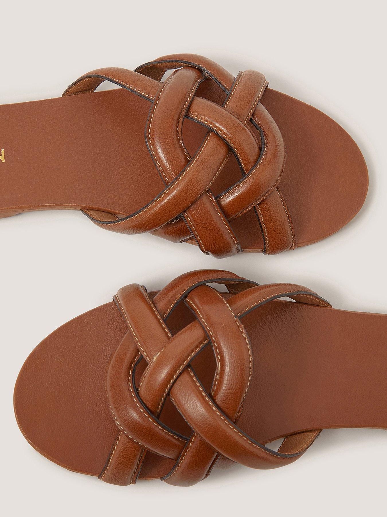 Image 3 of 3 of Monsoon Safi Plaited Leather Slid
