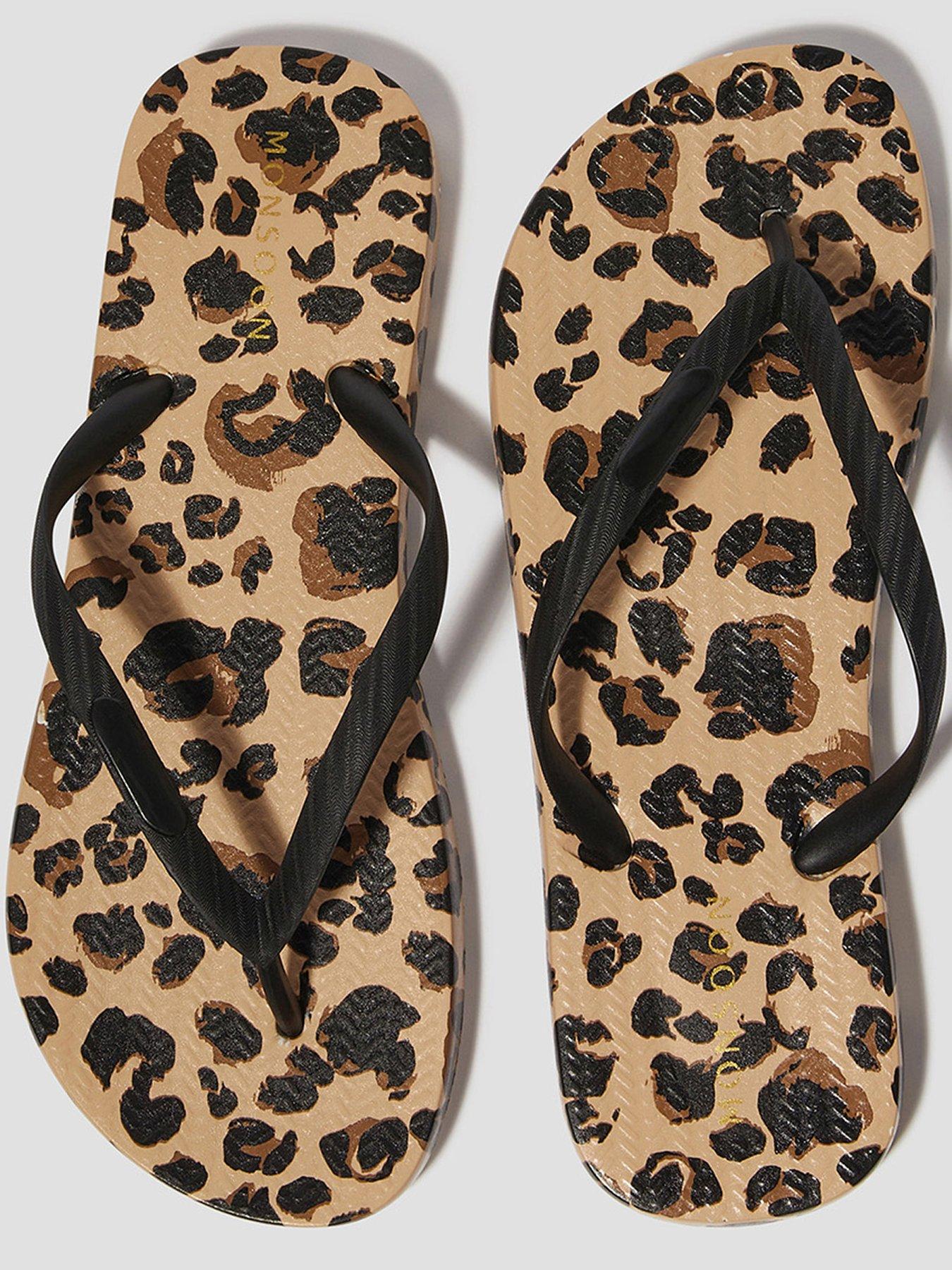 Image 2 of 3 of Monsoon Eva Leopard Flip Flop