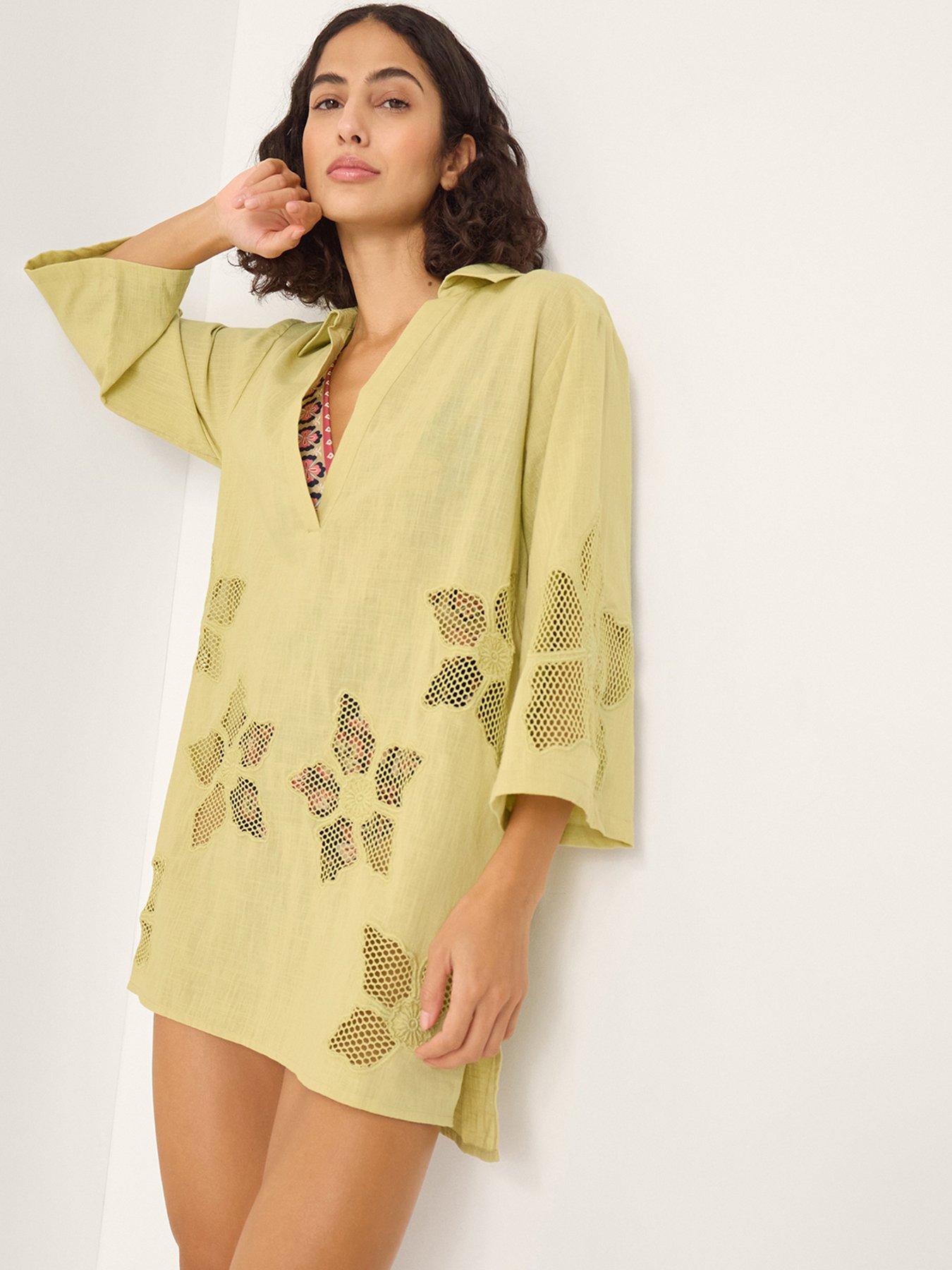 Image 1 of 6 of Monsoon Joanna Cutwork Shirt